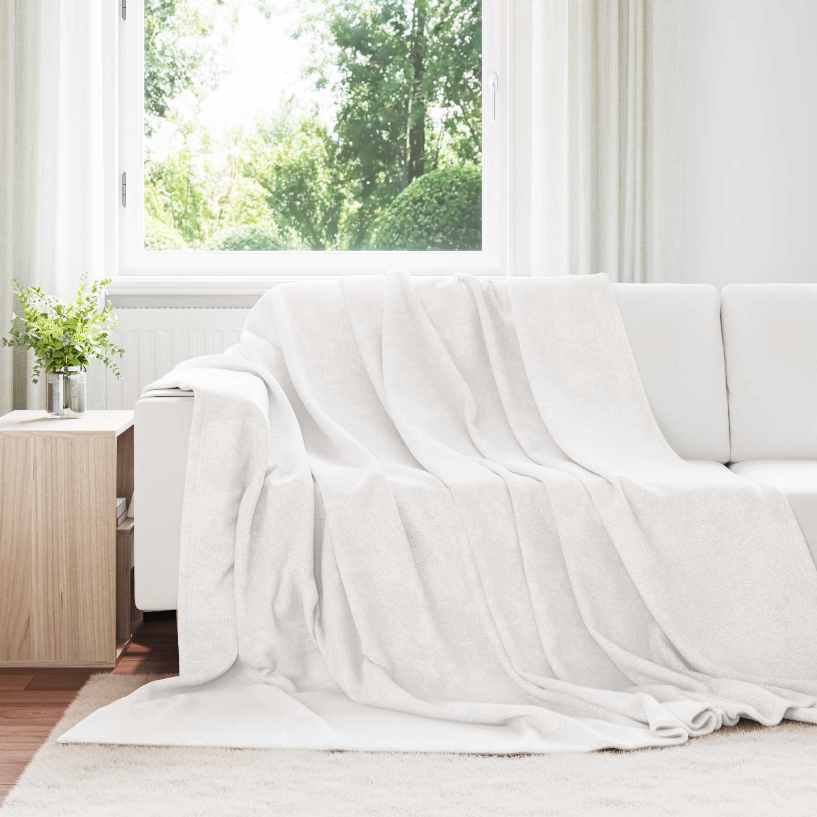 Pokrivači za bacanje 6 pcs Bijelo 240 x 270 cm Runo