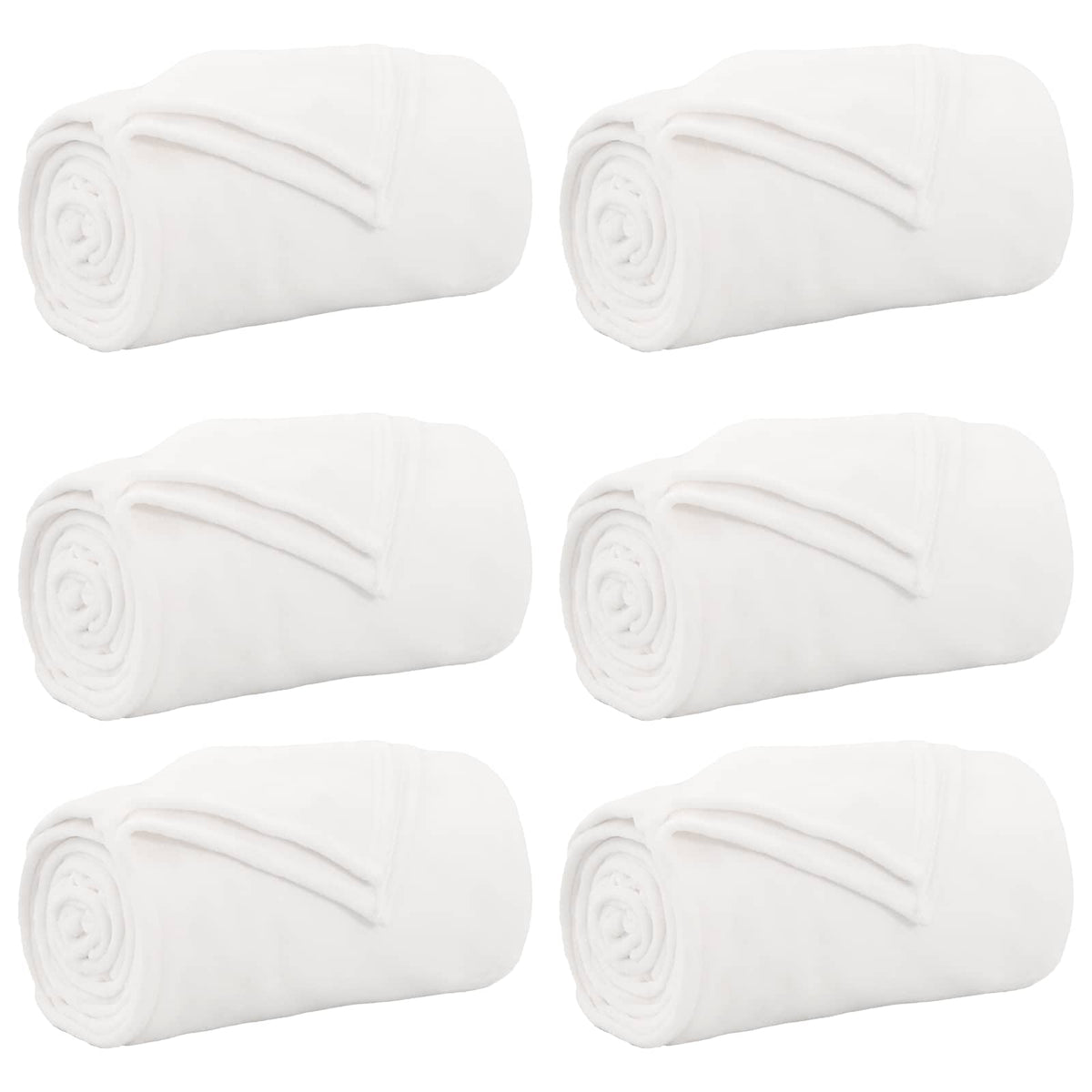 Pokrivači za bacanje 6 pcs Bijelo 240 x 270 cm Runo