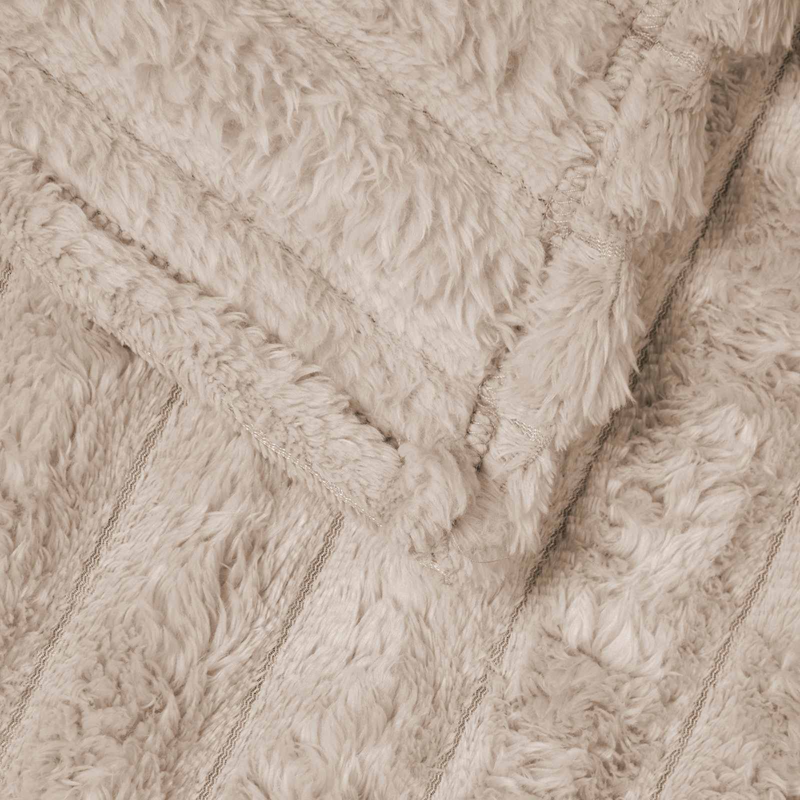 Pokrivači za bacanje 6 pcs Bež 240 x 220 cm Runo