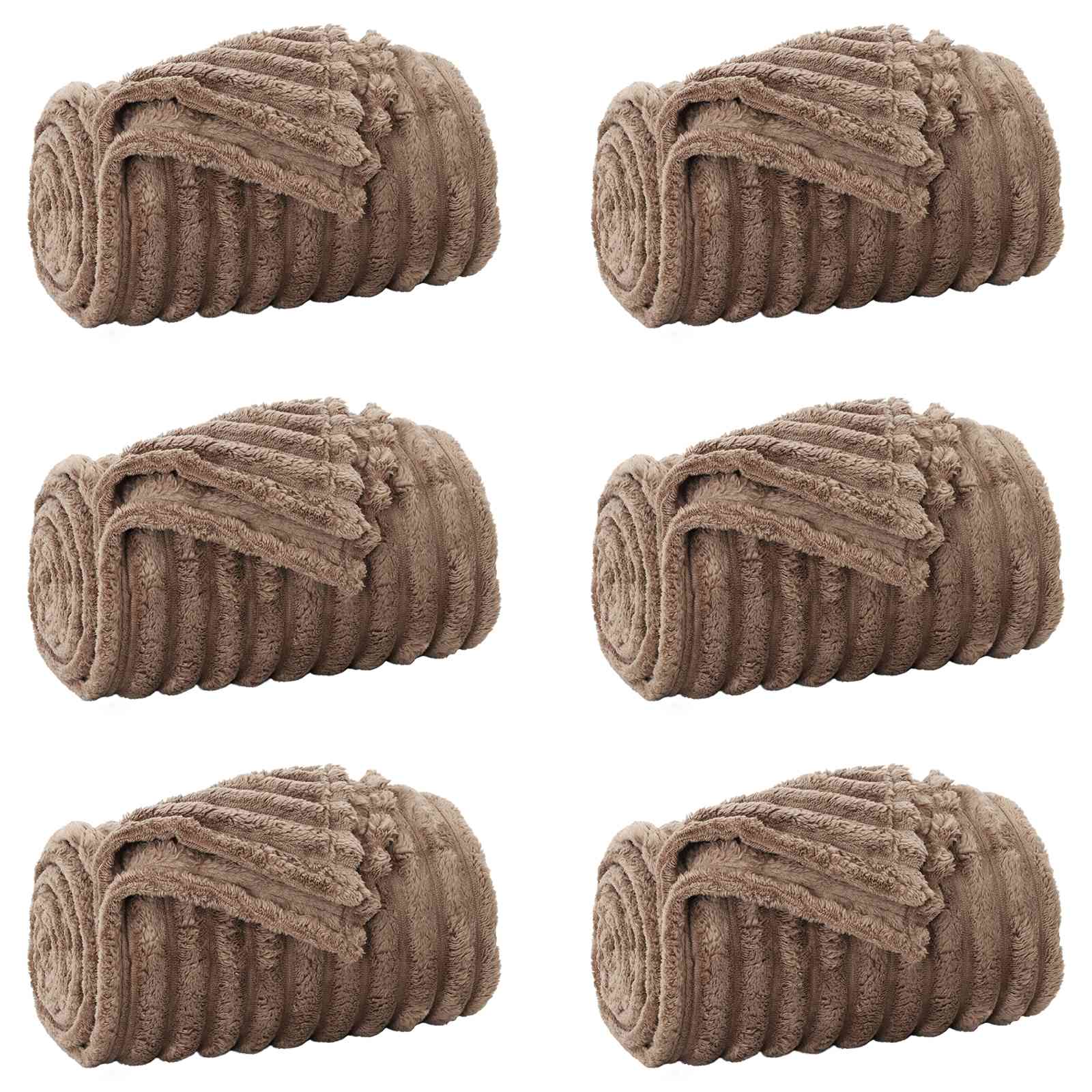 Pokrivači za bacanje 6 pcs Kamel 200 x 150 cm Runo