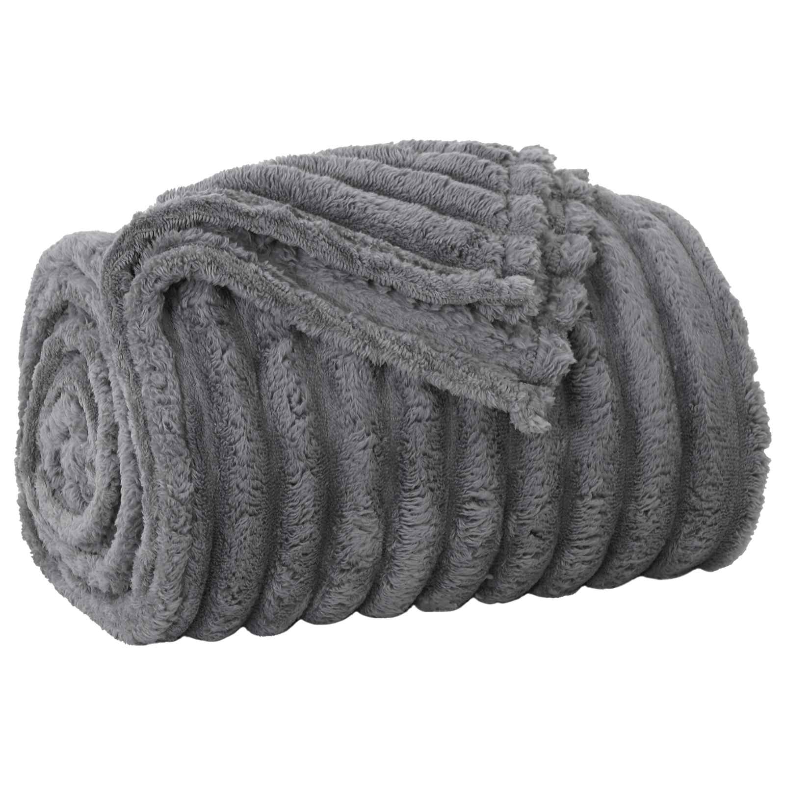 Pokrivači za bacanje 6 pcs Tamno siva 150 x 130 cm Runo