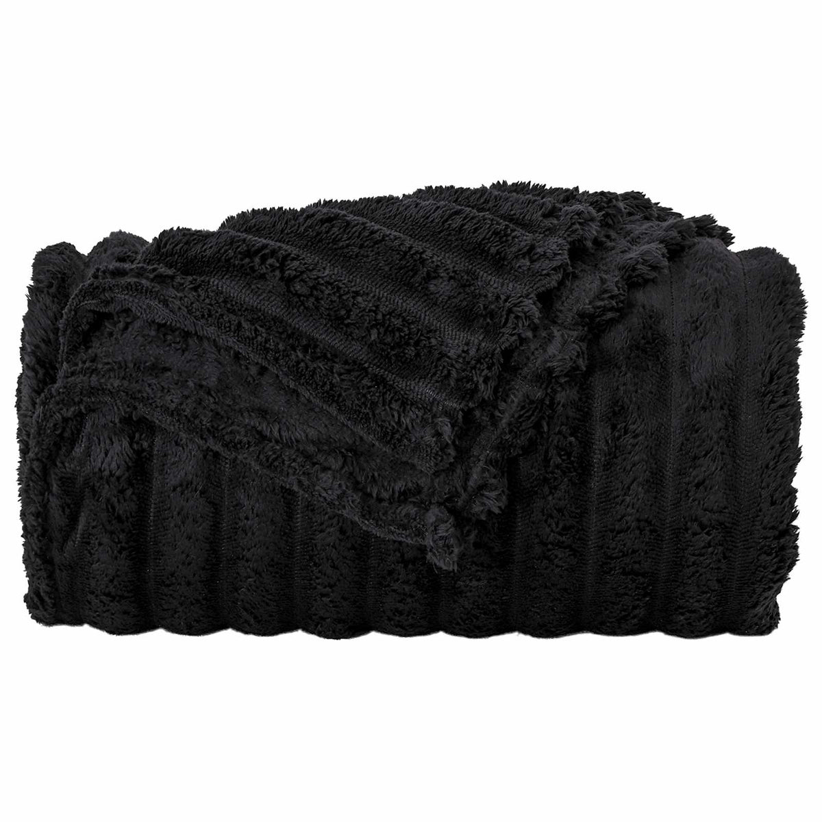 Pokrivači za bacanje 6 pcs Crna 150 x 130 cm Runo