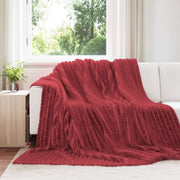 Pokrivači za bacanje 6 pcs Bordeaux Crvena 240 x 220 cm Runo