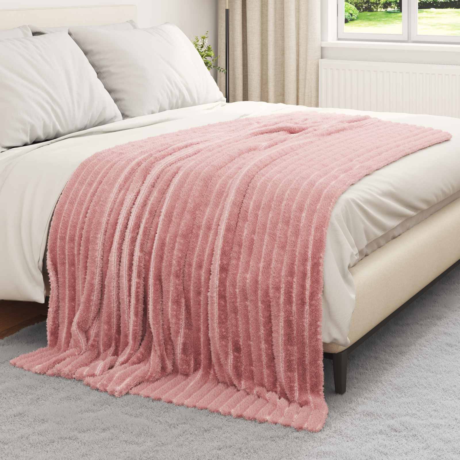 Pokrivači za bacanje 6 pcs Ružičasta 200 x 150 cm Runo