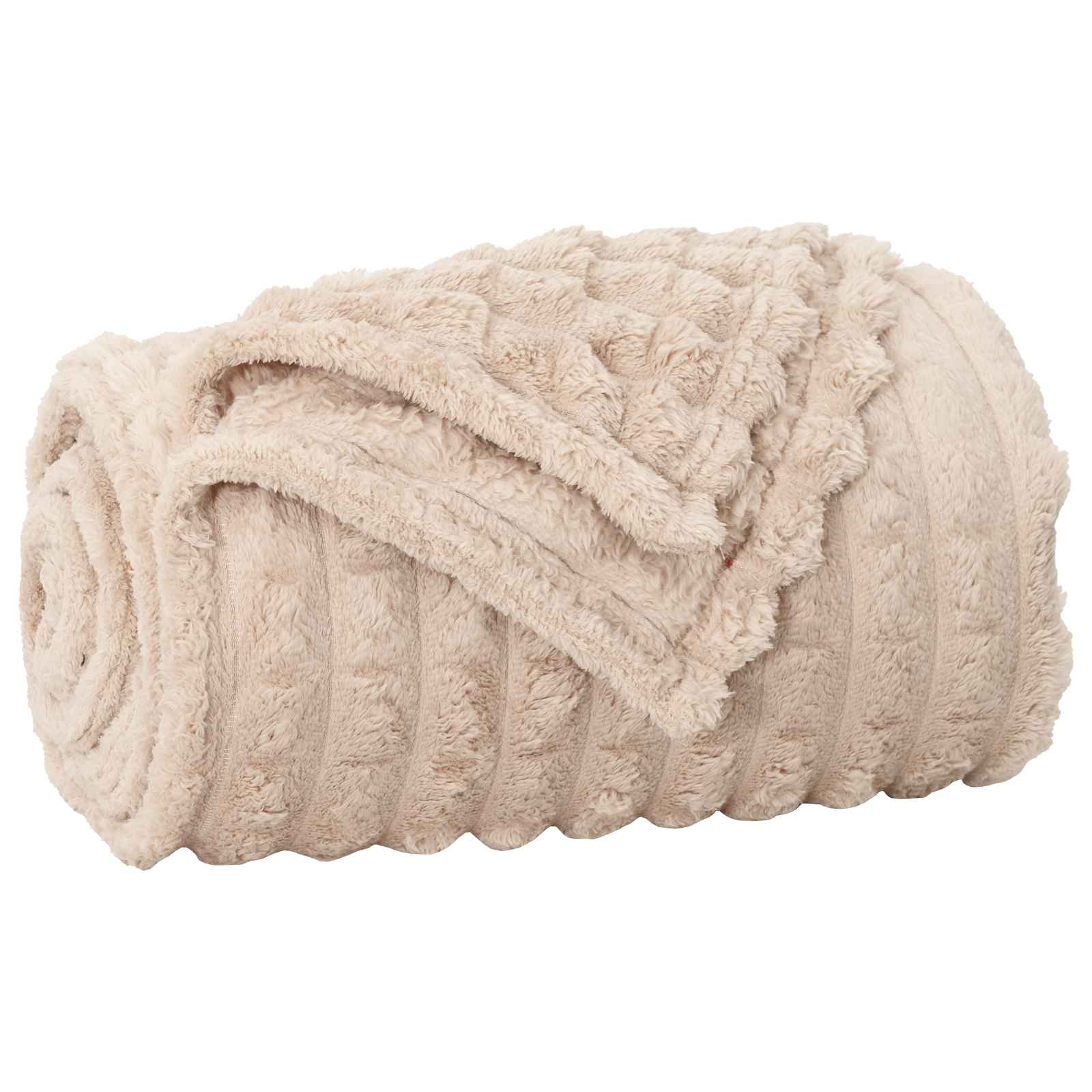 Pokrivači za bacanje 6 pcs Bež 200 x 150 cm Runo