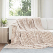 Pokrivači za bacanje 6 pcs Bež 240 x 220 cm Runo