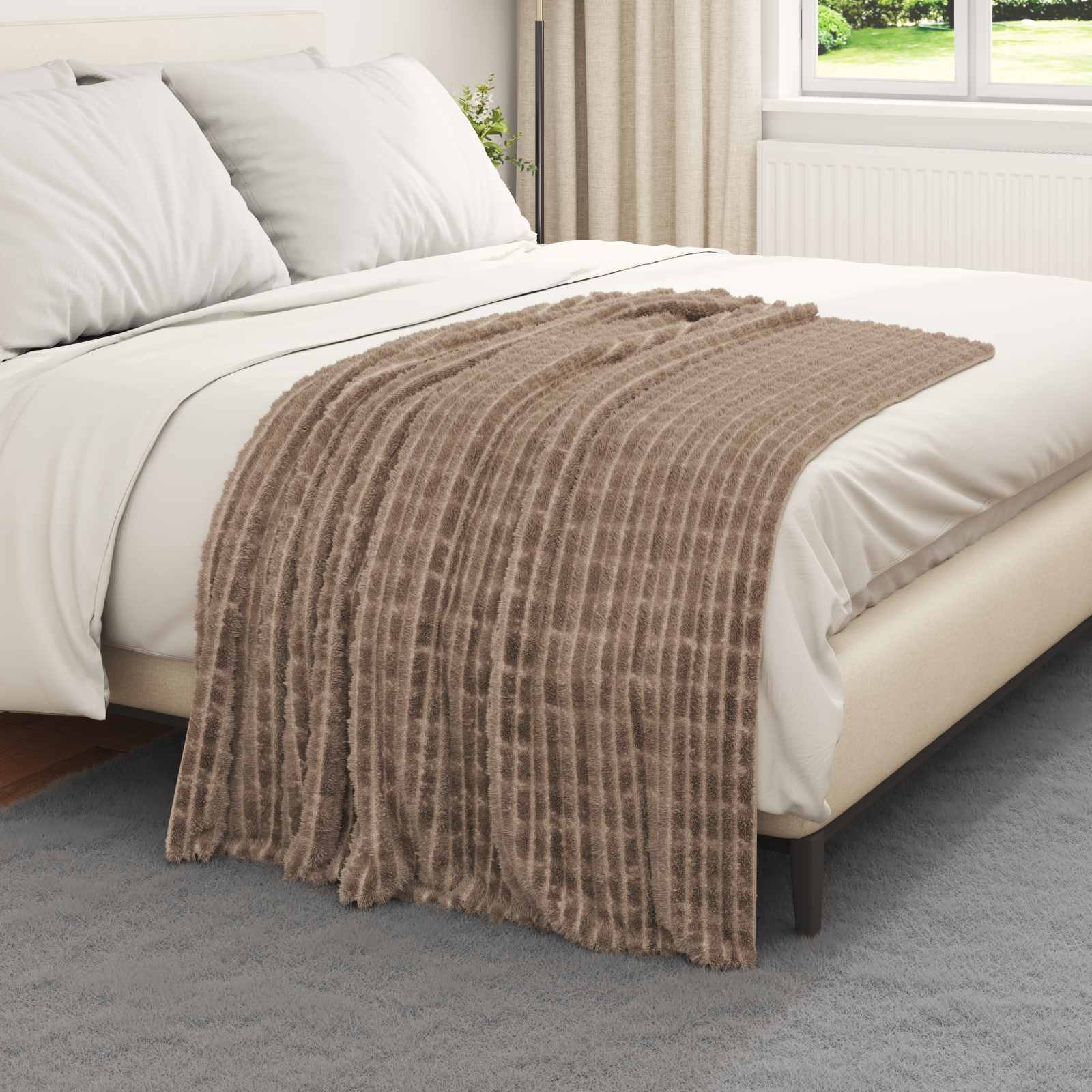 Pokrivači za bacanje 6 pcs Kamel 150 x 130 cm Runo