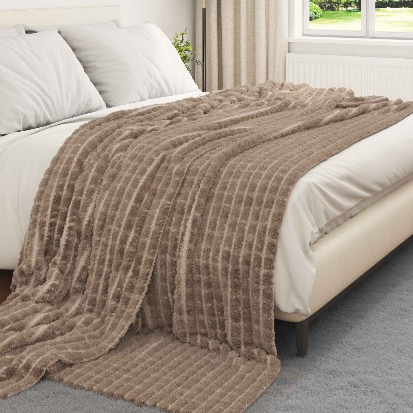 Pokrivači za bacanje 6 pcs Kamel 270 x 240 cm Runo