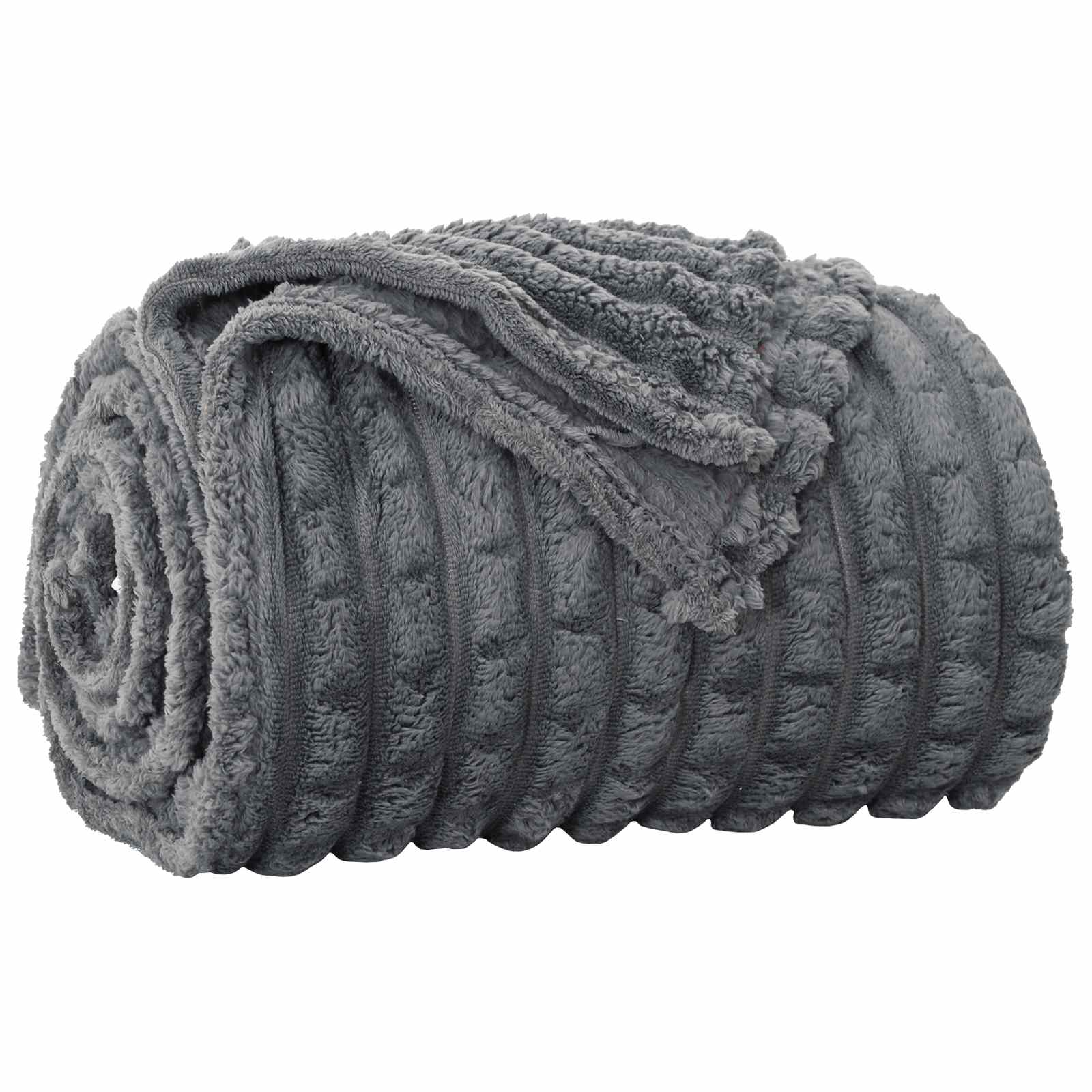 Pokrivači za bacanje 6 pcs Tamno siva 150 x 130 cm Runo