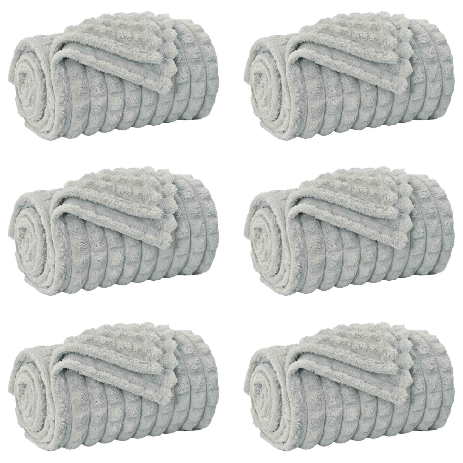 Pokrivači za bacanje 6 pcs Siva 270 x 240 cm Runo