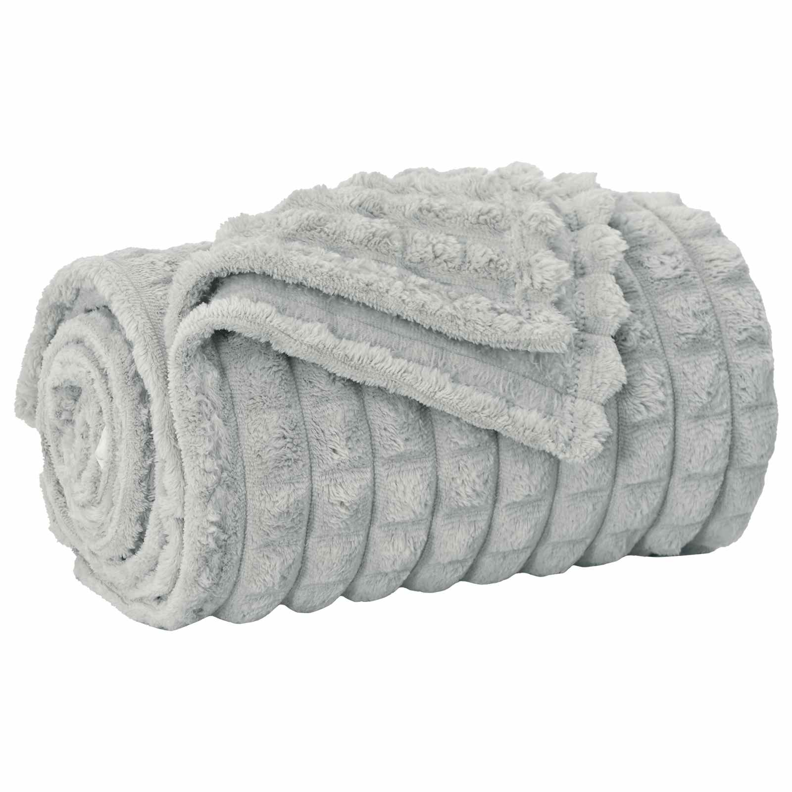 Pokrivači za bacanje 6 pcs Siva 270 x 240 cm Runo