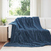 Pokrivači za bacanje 6 pcs Mornarsko plava 270 x 240 cm Runo