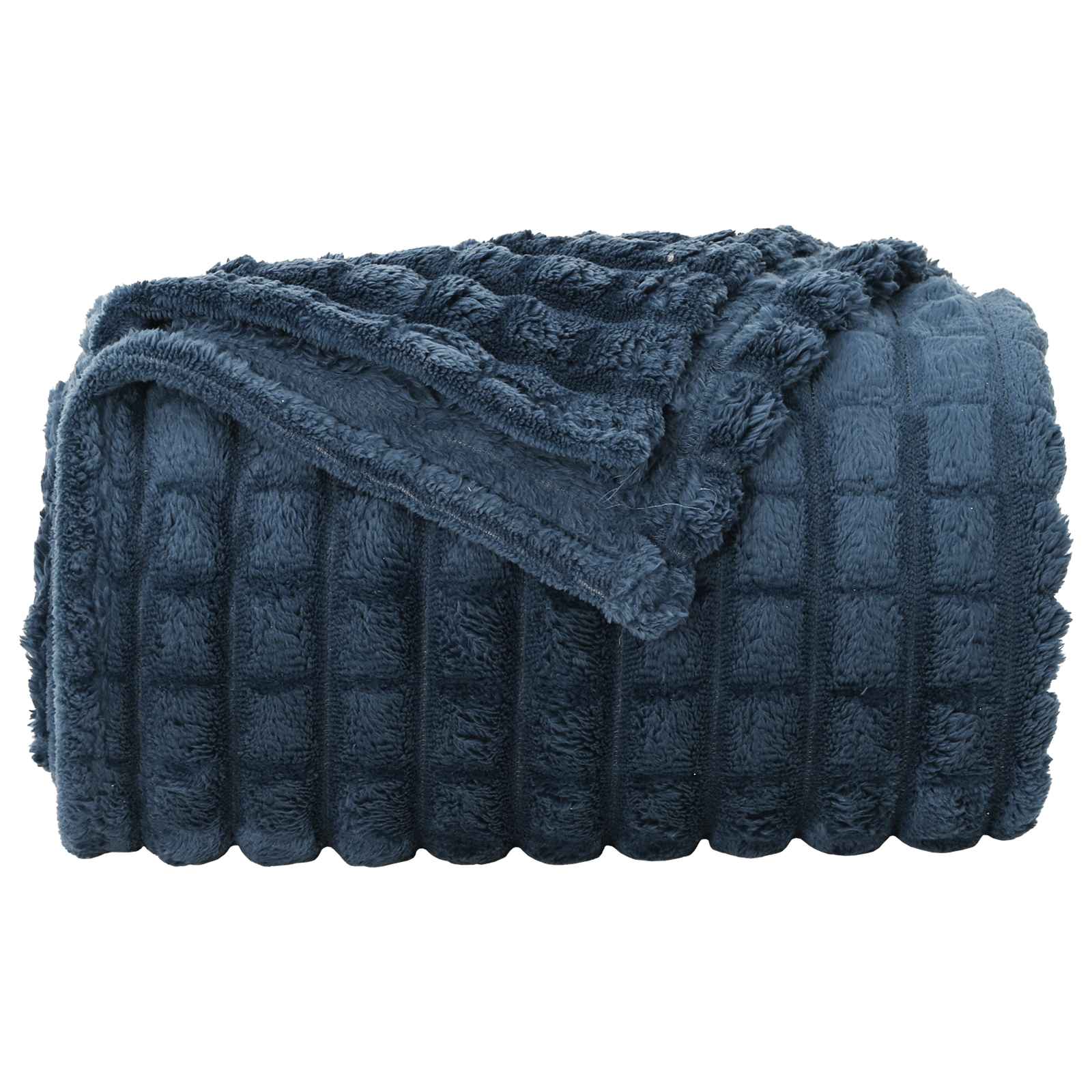 Pokrivači za bacanje 6 pcs Mornarsko plava 270 x 240 cm Runo