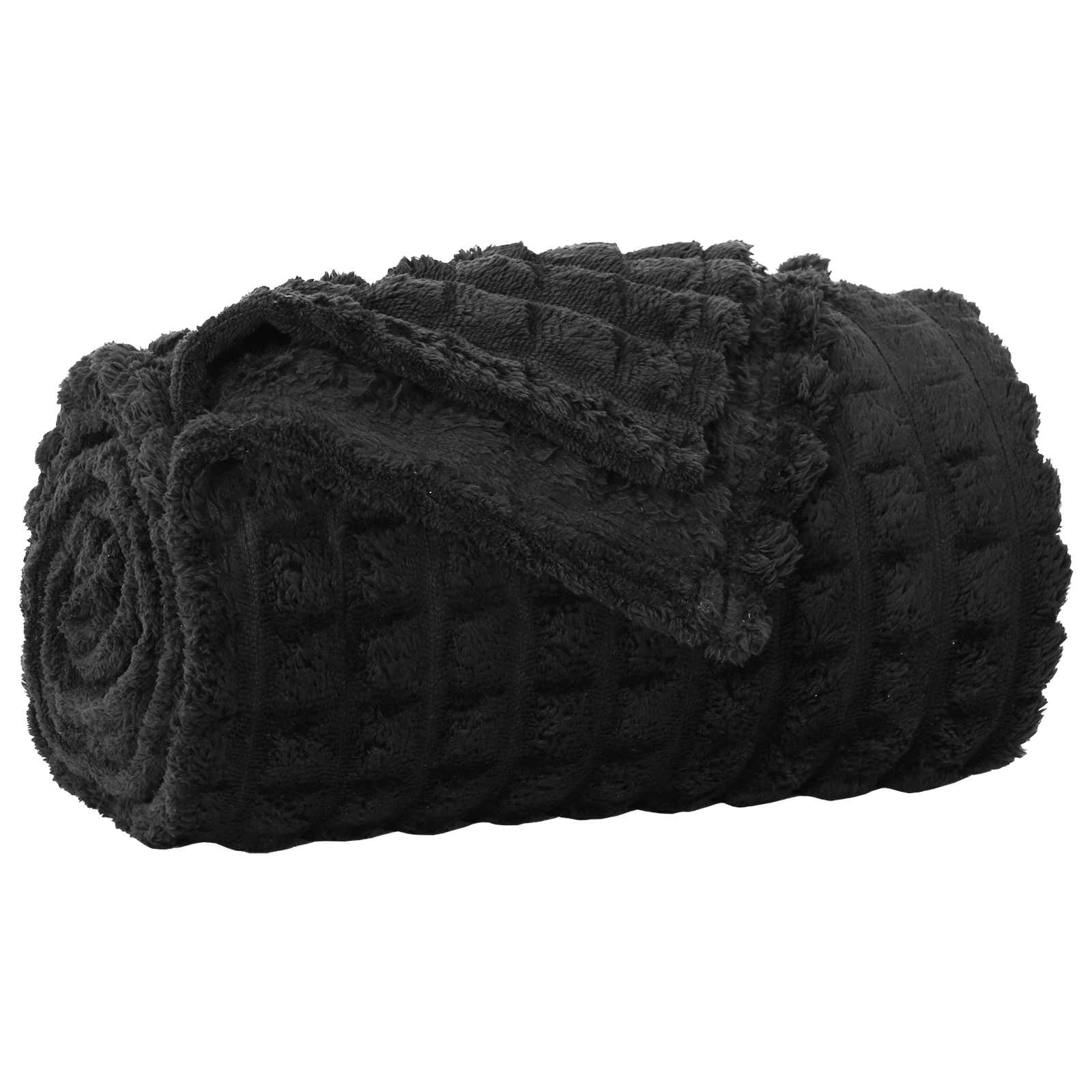 Pokrivači za bacanje 6 pcs Crna 270 x 240 cm Runo