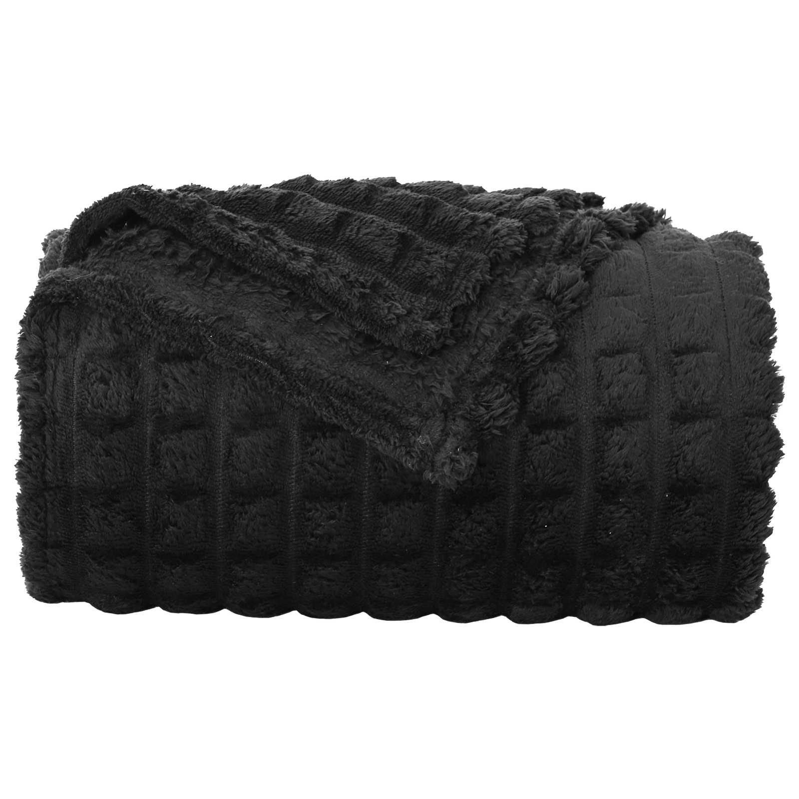 Pokrivači za bacanje 6 pcs Crna 270 x 240 cm Runo