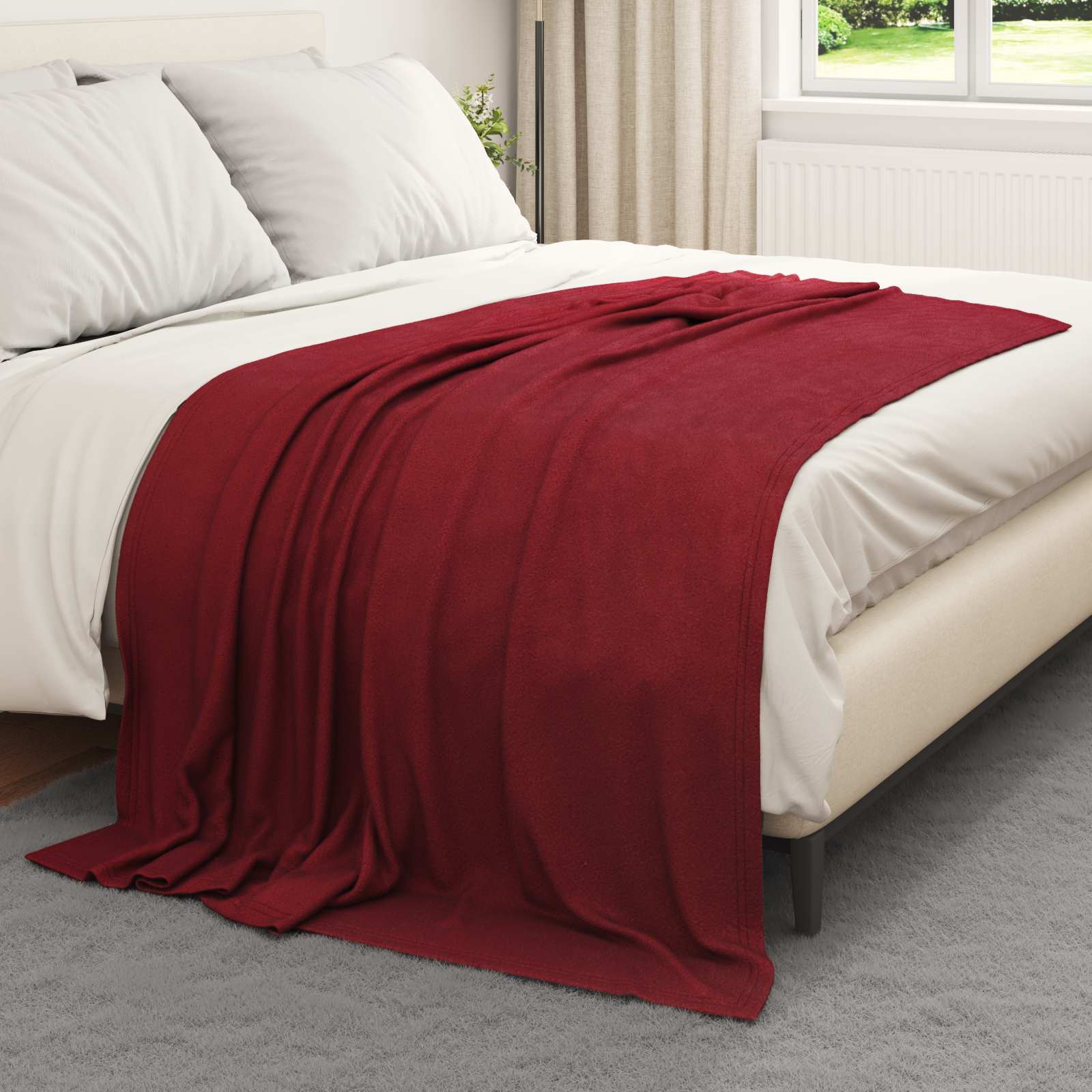 Pokrivač Bordeaux Crvena 200 x 150 cm Runo