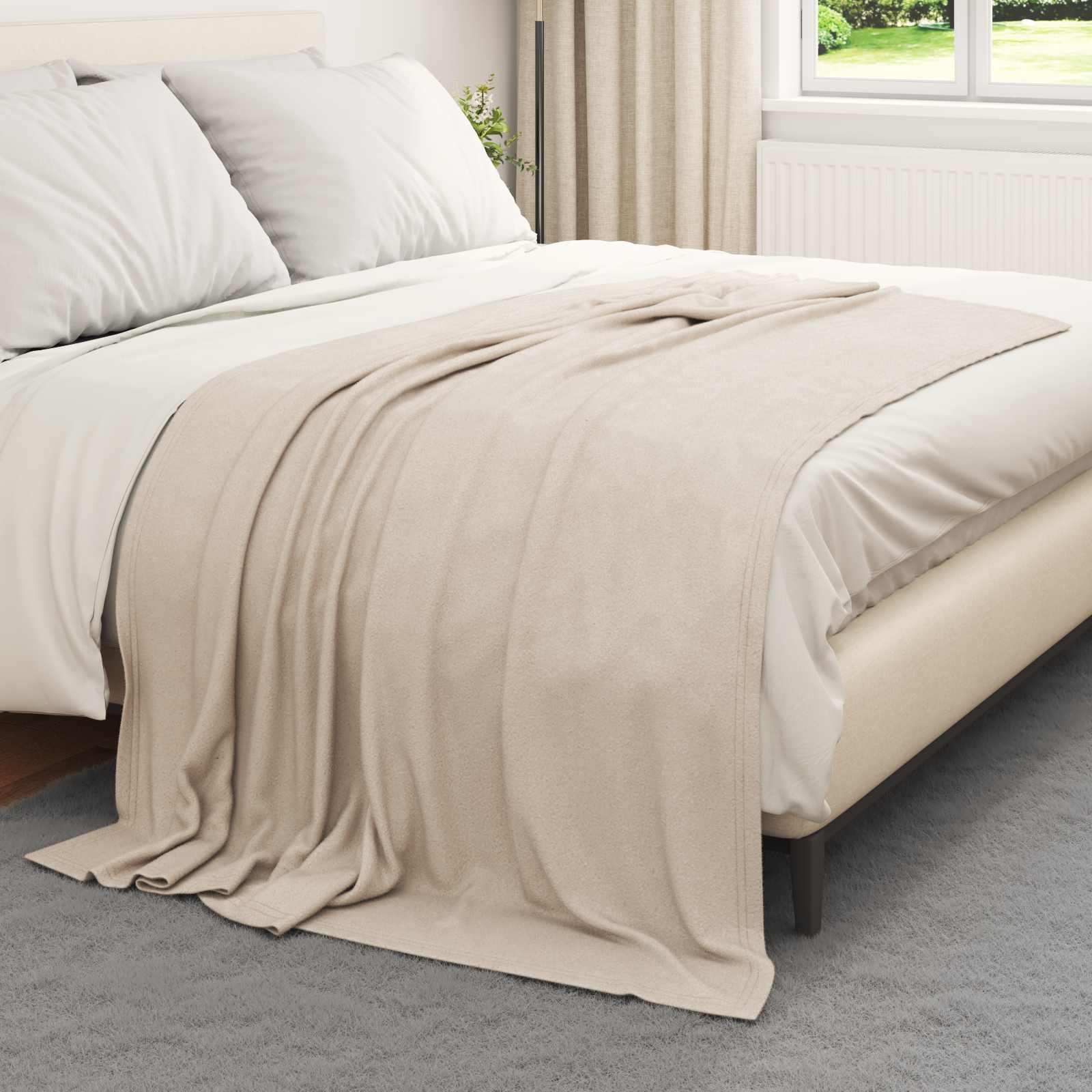 Pokrivači za bacanje 6 pcs Bež 200 x 150 cm Runo