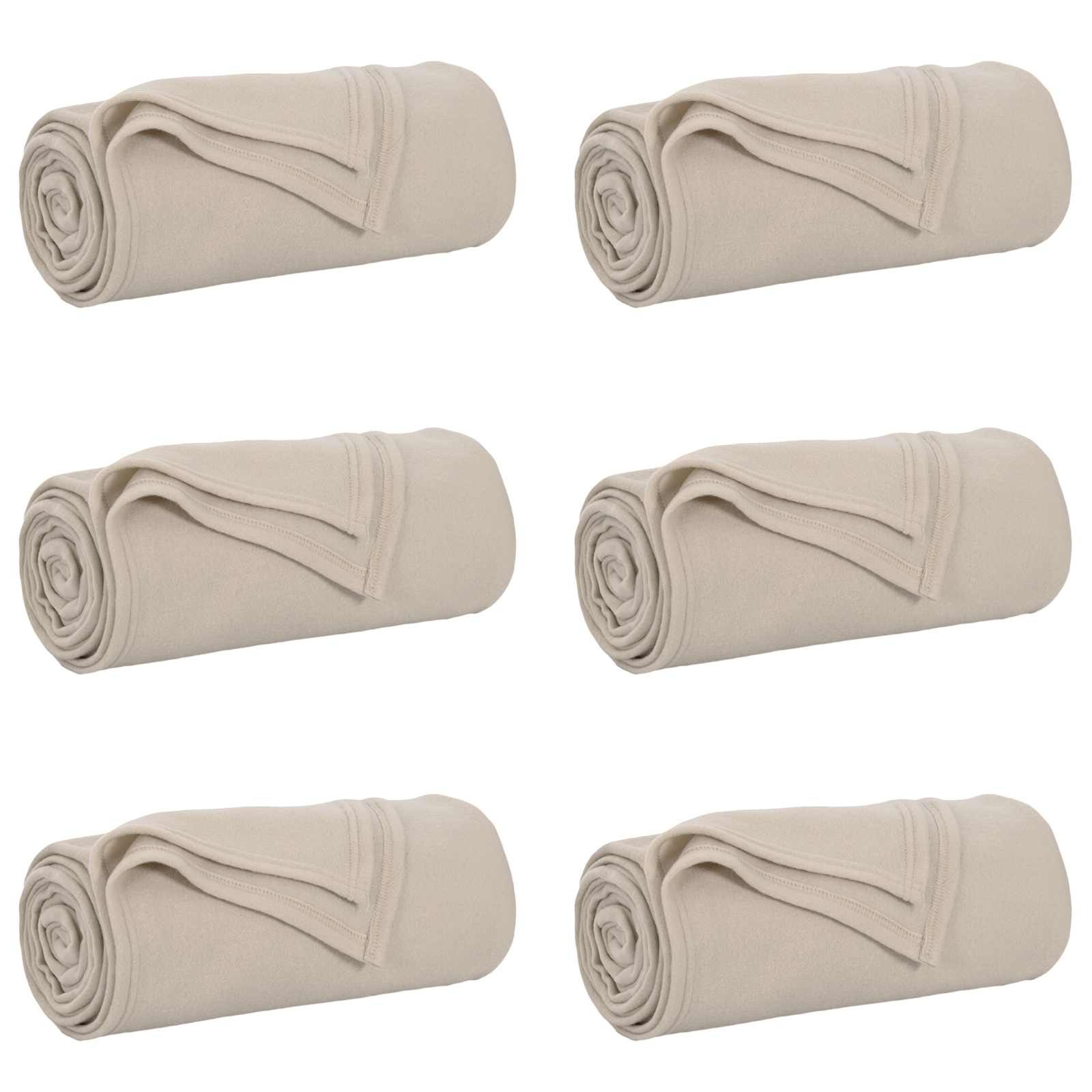 Pokrivači za bacanje 6 pcs Bež 200 x 150 cm Runo