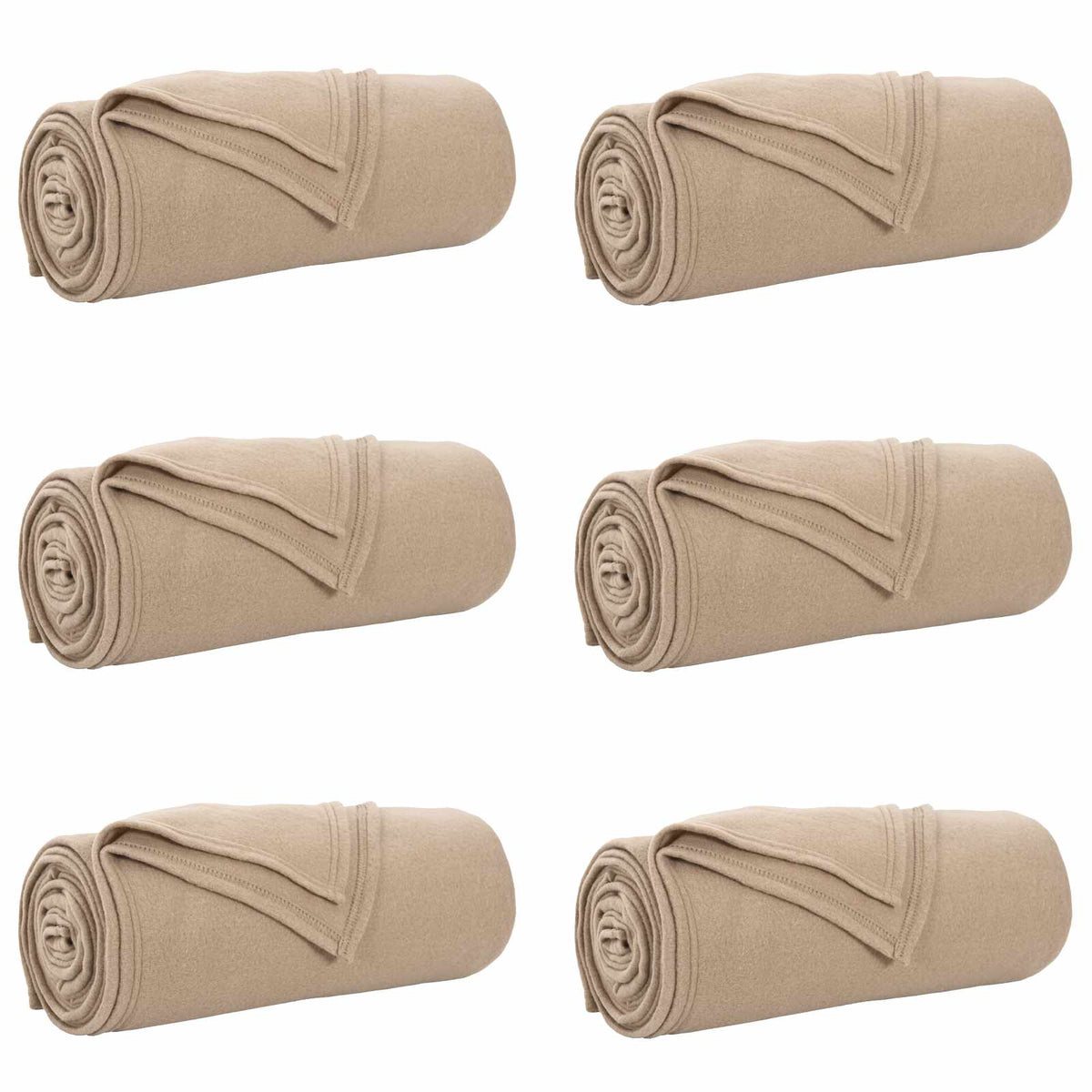 Pokrivači za bacanje 6 pcs Kamel 200 x 150 cm Runo