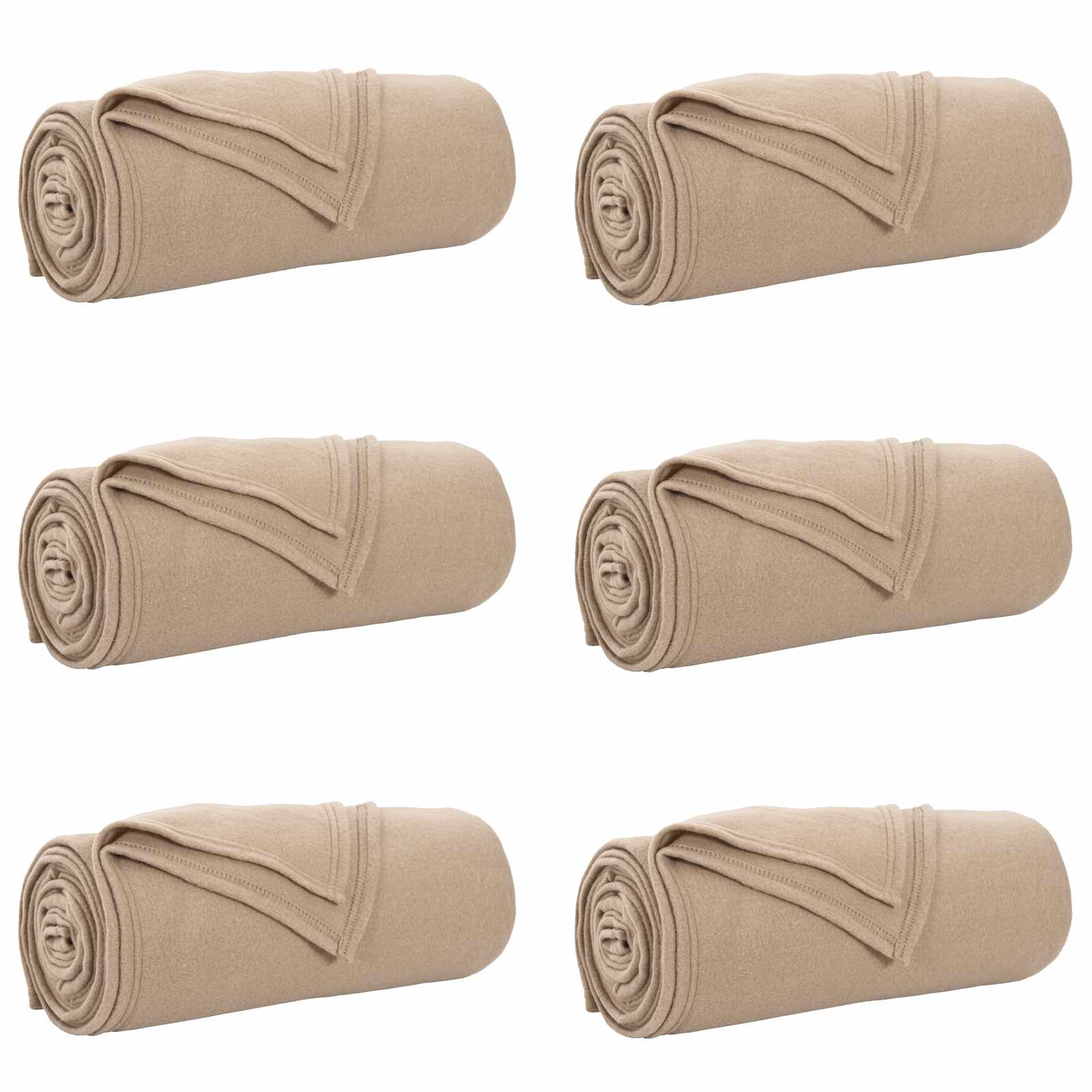Pokrivači za bacanje 6 pcs Kamel 270 x 240 cm Runo