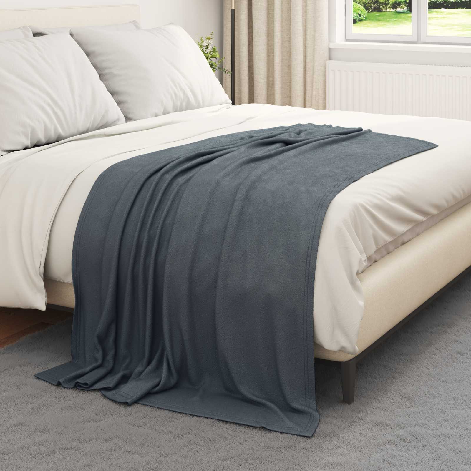 Pokrivači za bacanje 6 pcs Tamno siva 170 x 130 cm Runo