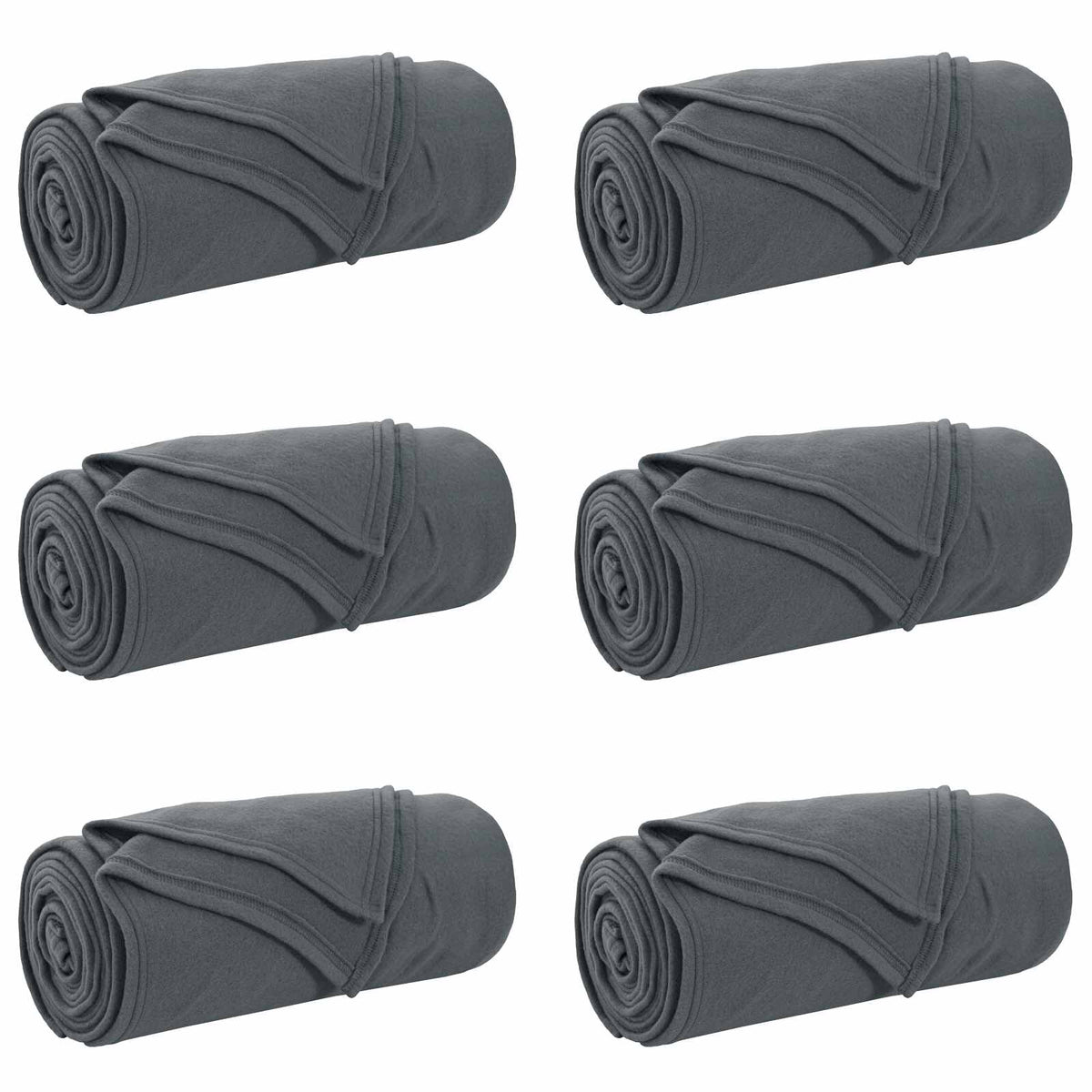 Pokrivači za bacanje 6 pcs Tamno siva 200 x 150 cm Runo