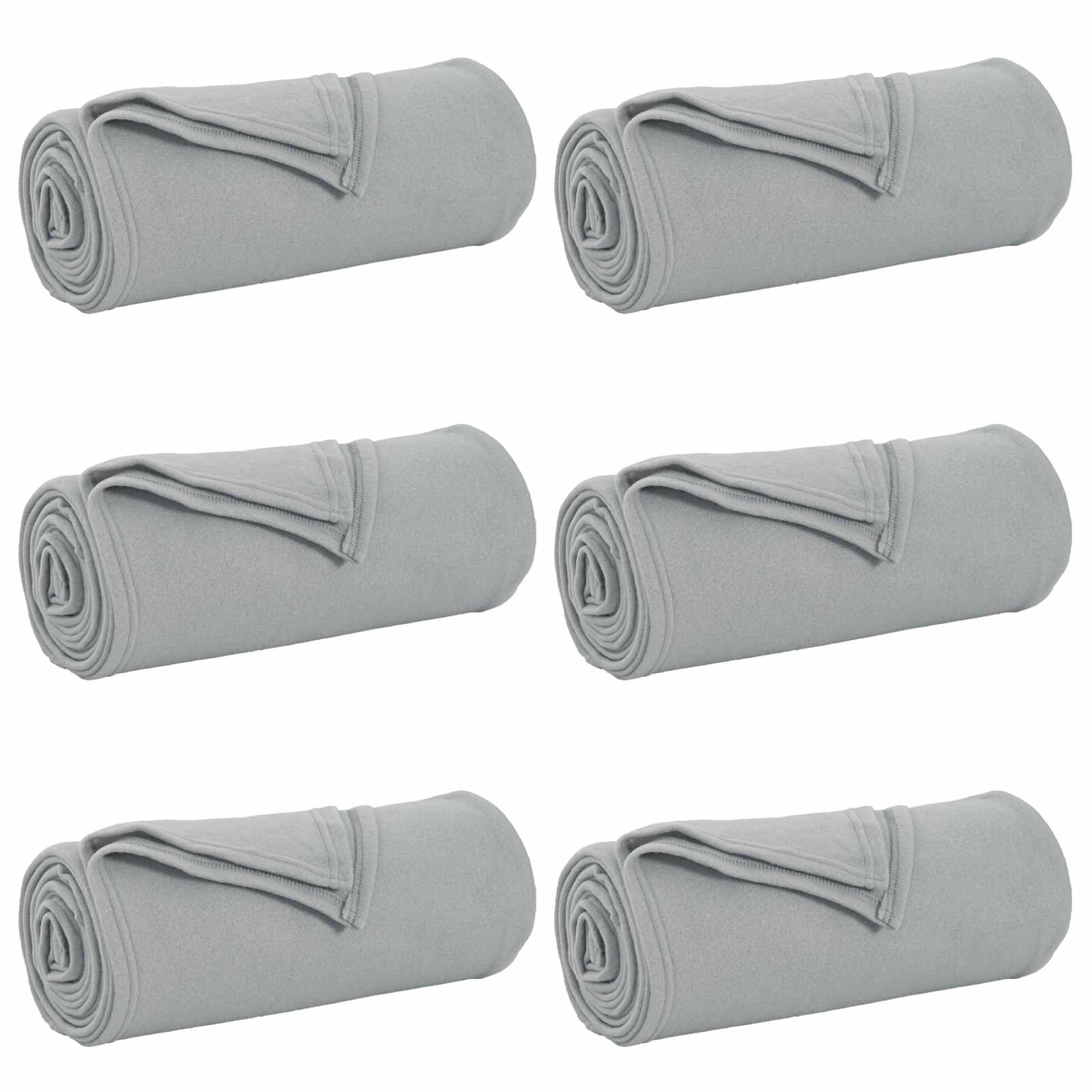 Pokrivači za bacanje 6 pcs Siva 170 x 130 cm Runo