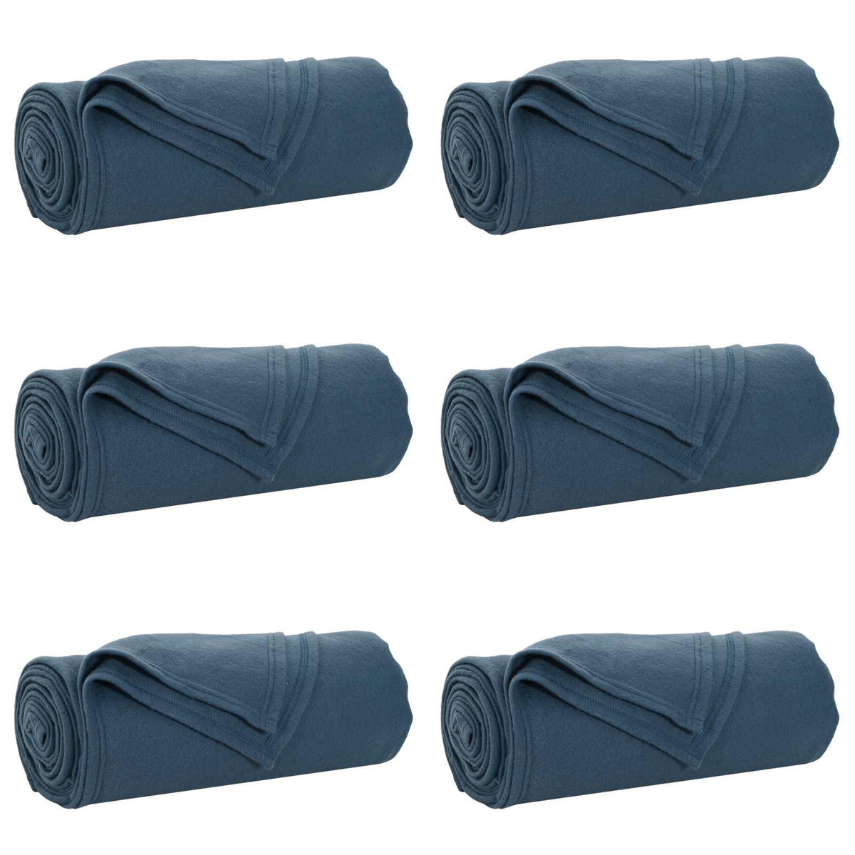 Pokrivači za bacanje 6 pcs Mornarsko plava 170 x 130 cm Runo