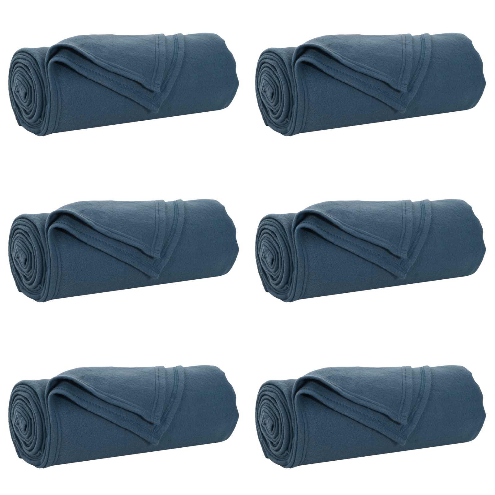 Pokrivači za bacanje 6 pcs Mornarsko plava 270 x 240 cm Runo