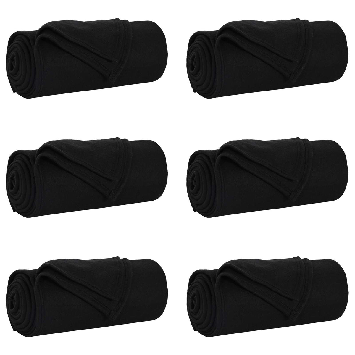 Pokrivači za bacanje 6 pcs Crna 270 x 240 cm Runo