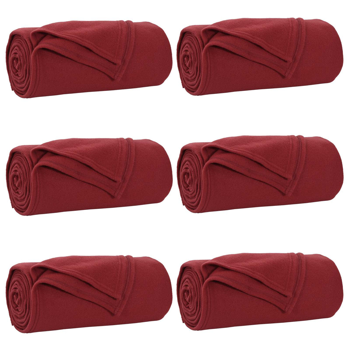 Pokrivači za bacanje 6 pcs Bordeaux Crvena 270 x 240 cm Runo