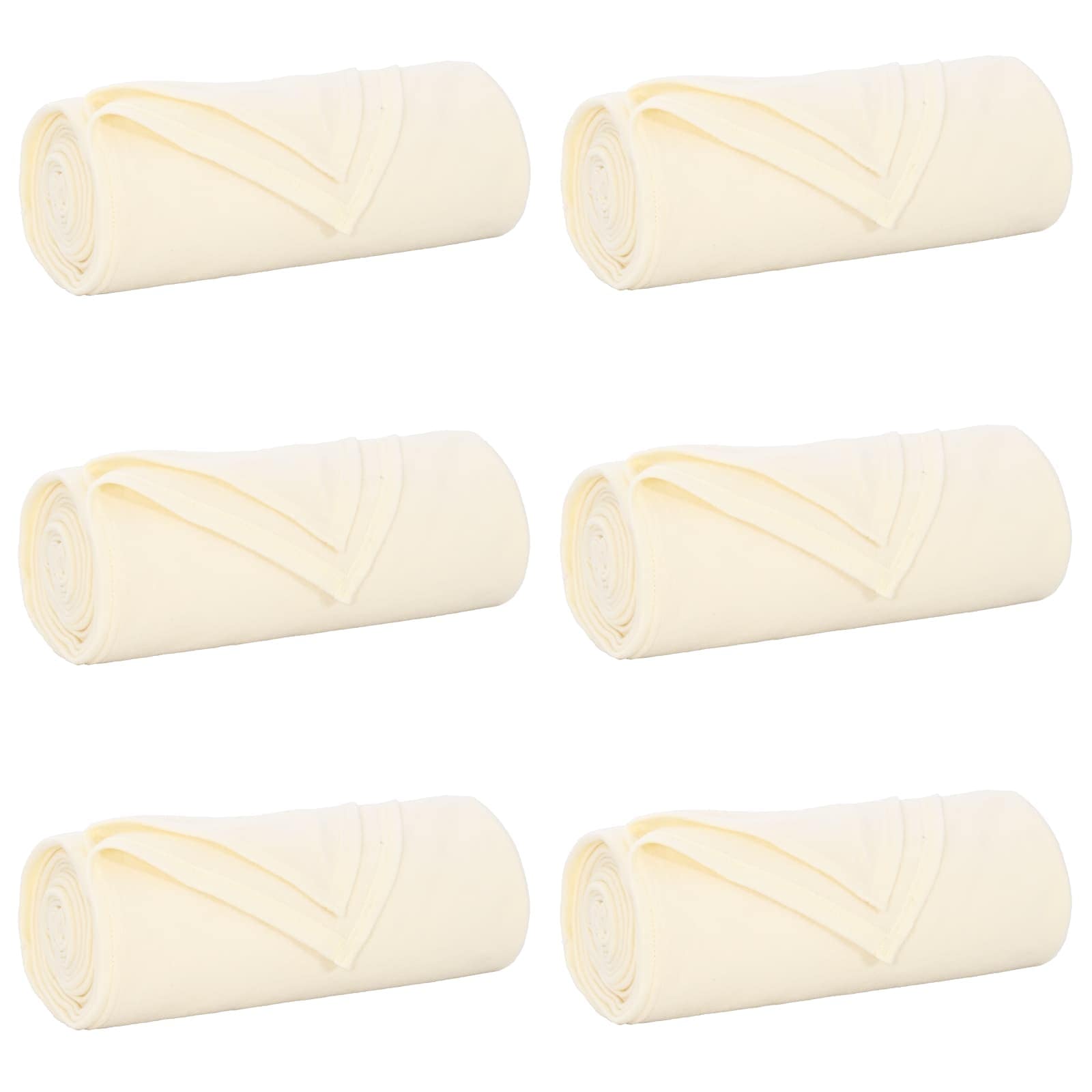 Pokrivači za bacanje 6 pcs Krema 270 x 240 cm Runo