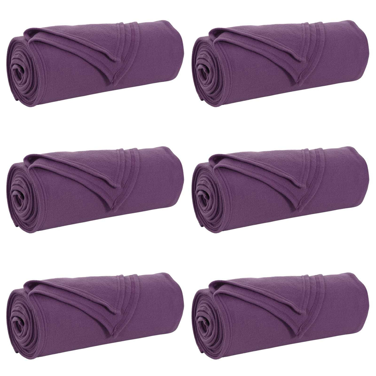 Pokrivači za bacanje 6 pcs Ljubičasta 200 x 150 cm Runo
