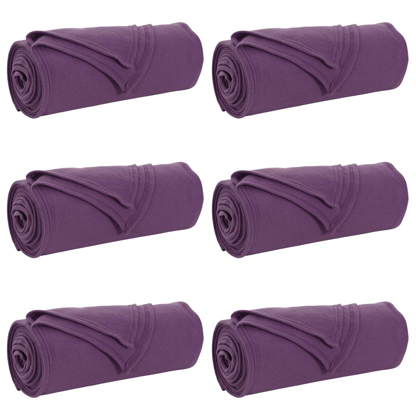 Pokrivači za bacanje 6 pcs Ljubičasta 200 x 150 cm Runo