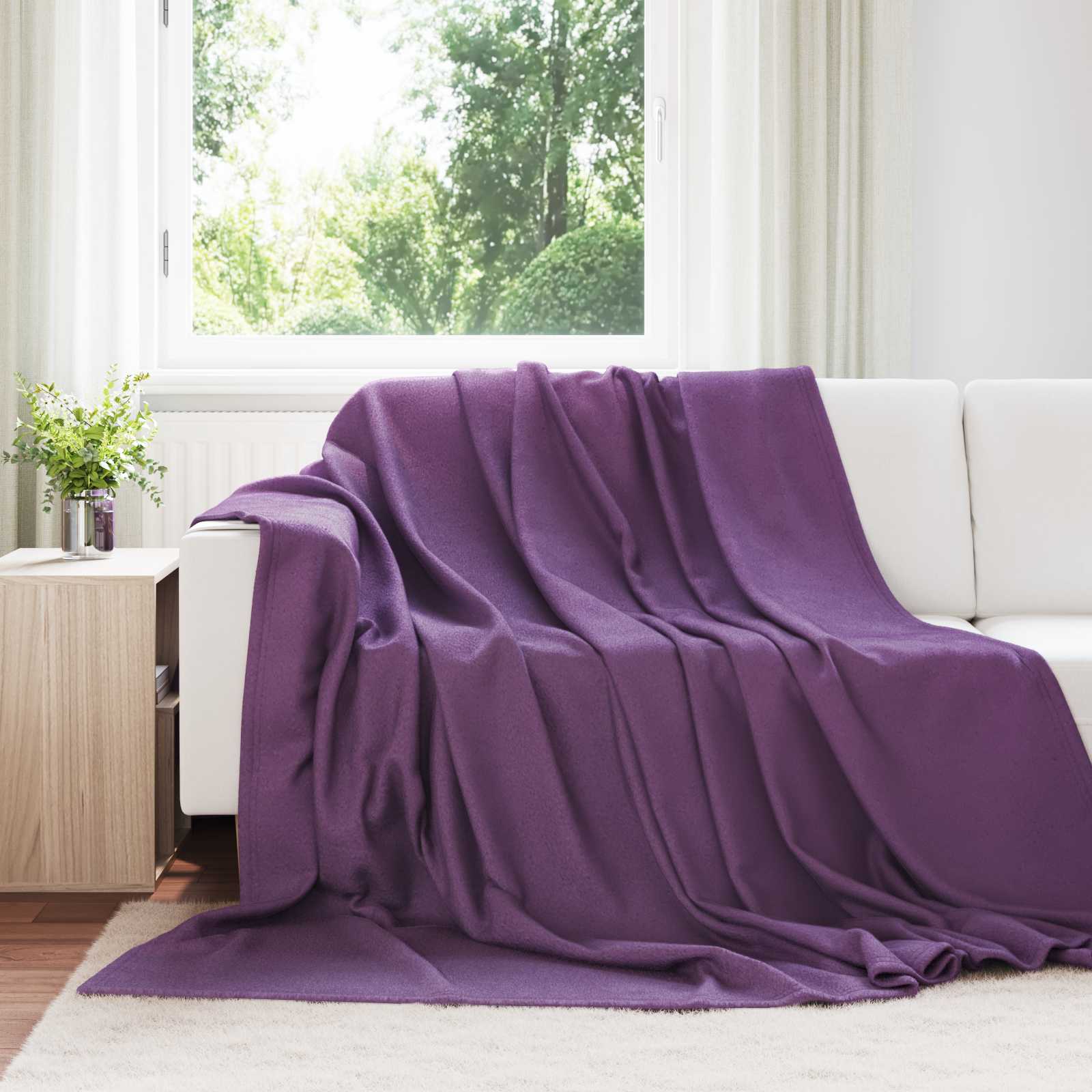 Pokrivači za bacanje 6 pcs Ljubičasta 240 x 220 cm Runo