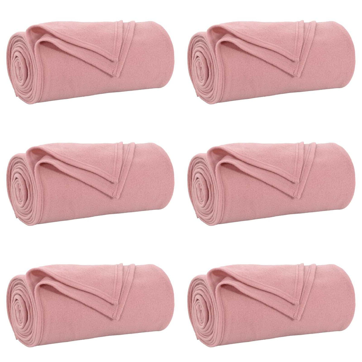 Pokrivači za bacanje 6 pcs Ružičasta 170 x 130 cm Runo