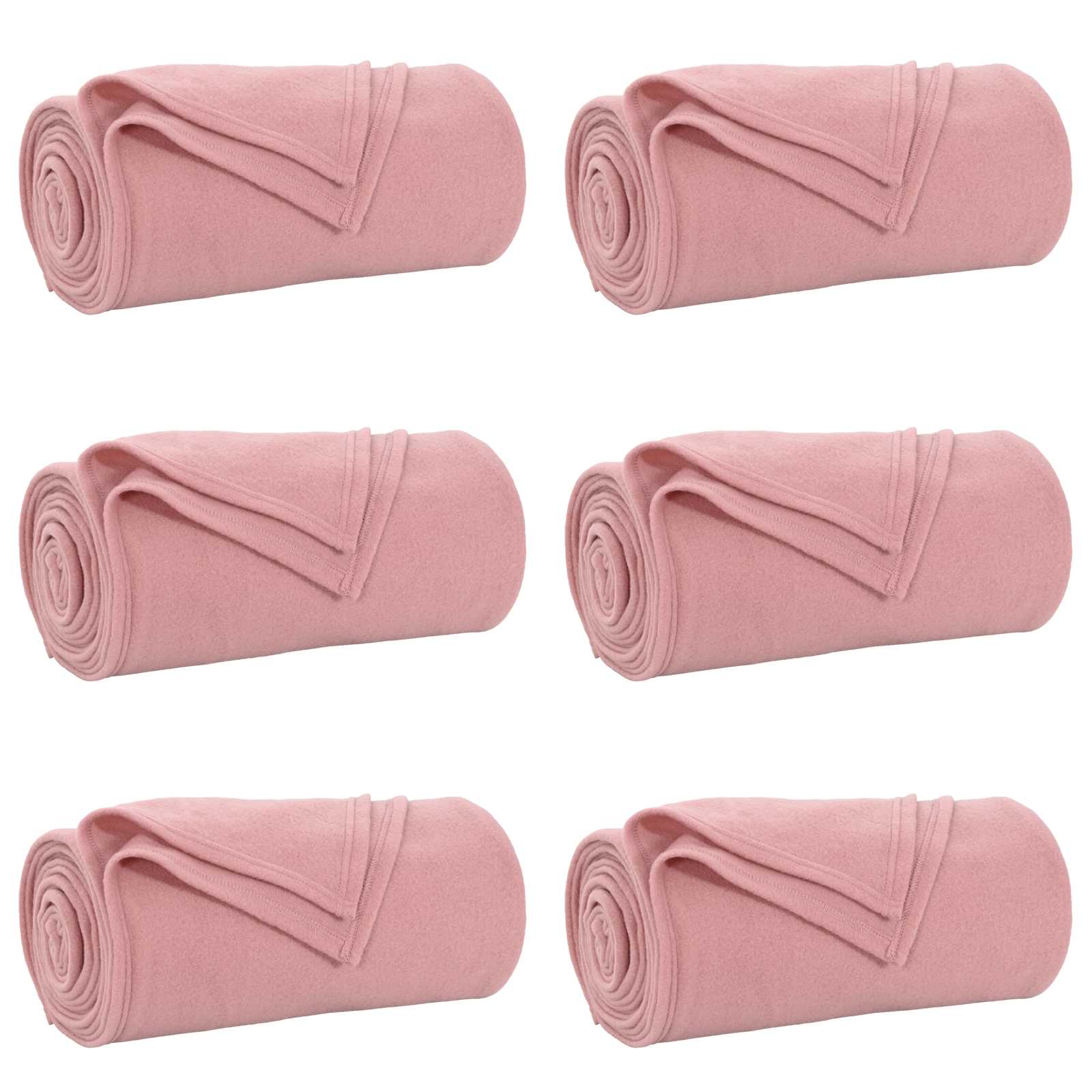 Pokrivači za bacanje 6 pcs Ružičasta 270 x 240 cm Runo