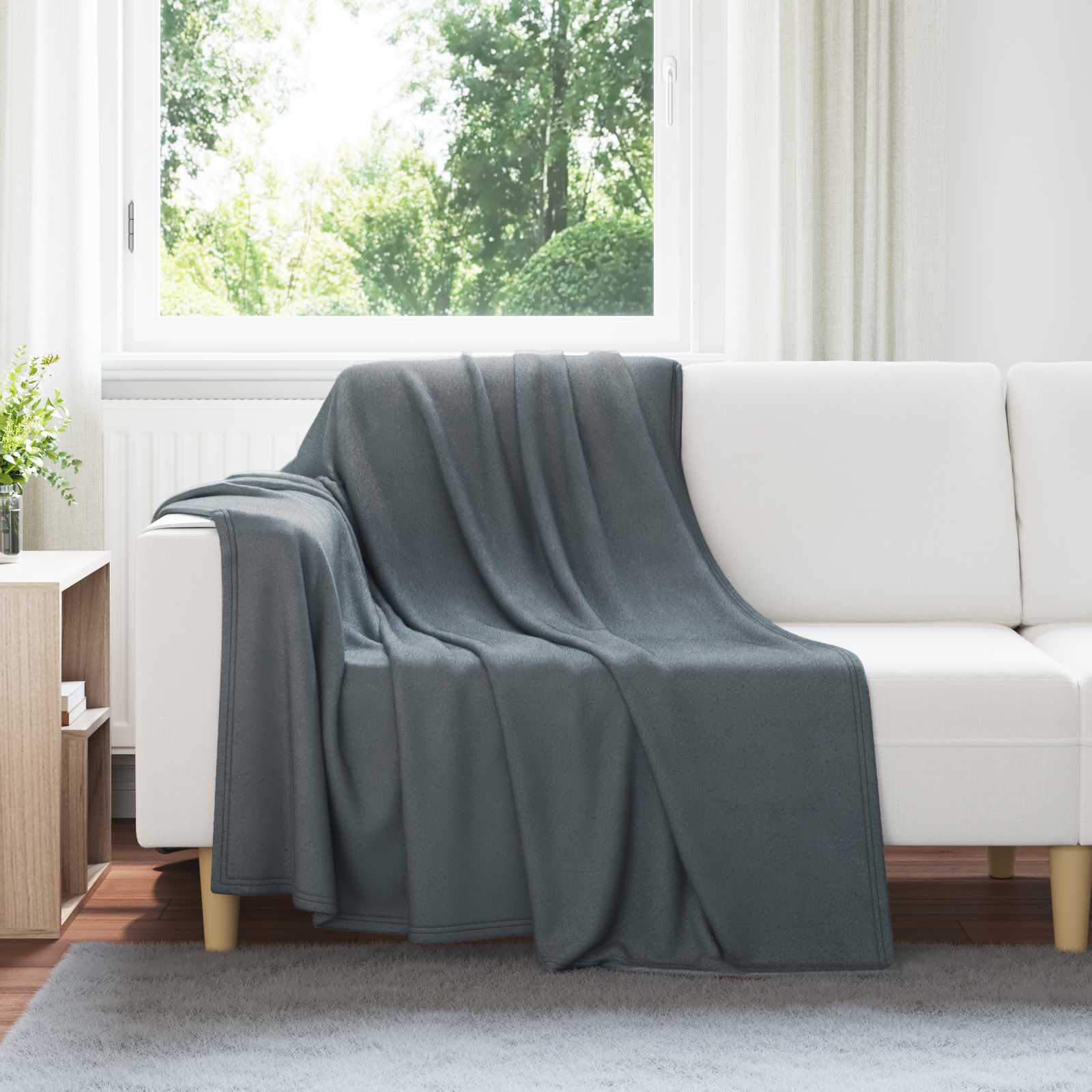 Pokrivači za bacanje 24 pcs Tamno siva 200 x 150 cm Runo