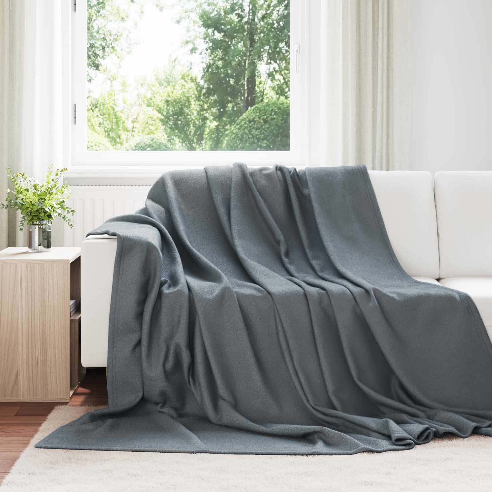Pokrivači za bacanje 24 pcs Tamno siva 270 x 240 cm Runo
