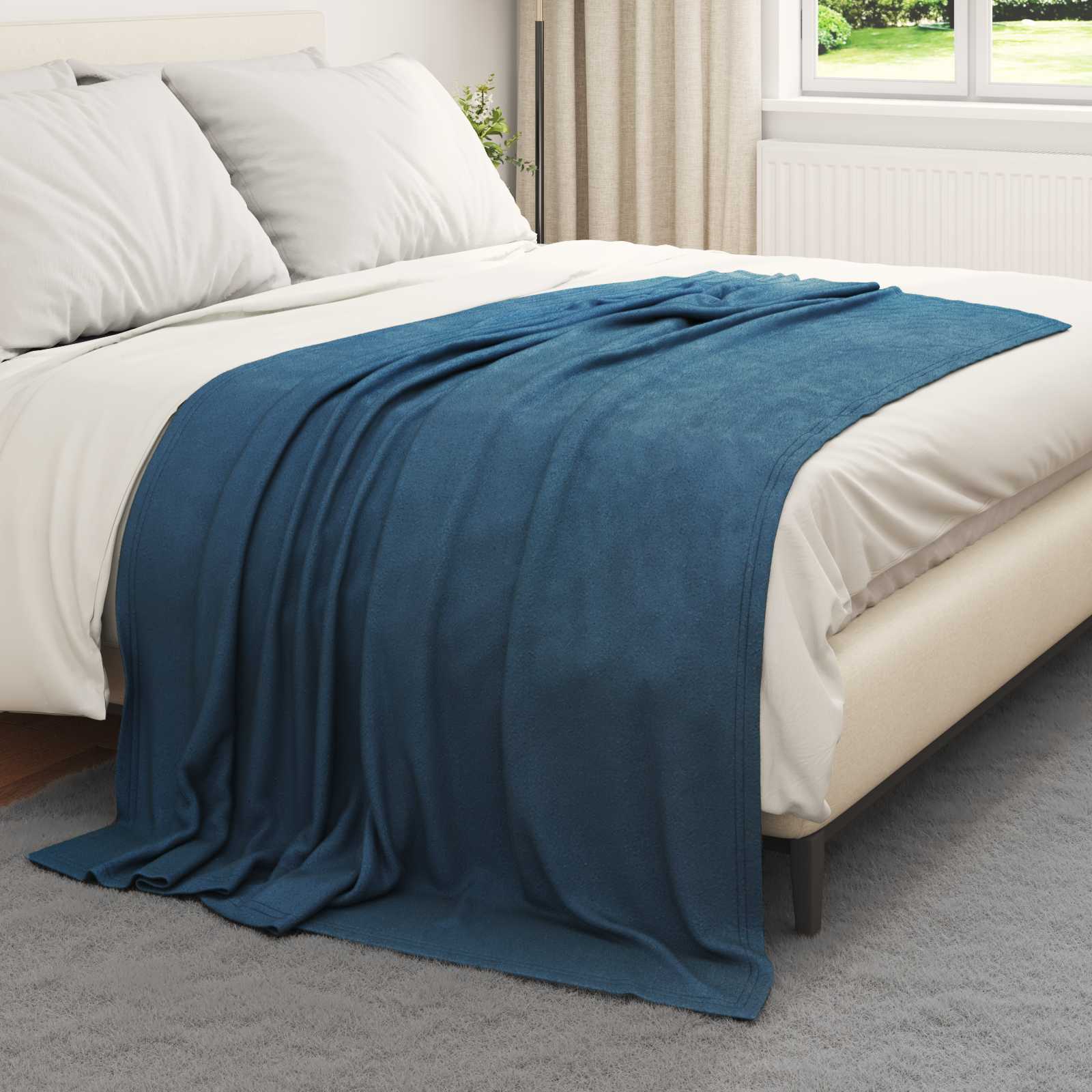 Pokrivači za bacanje 24 pcs Mornarsko plava 200 x 150 cm Runo