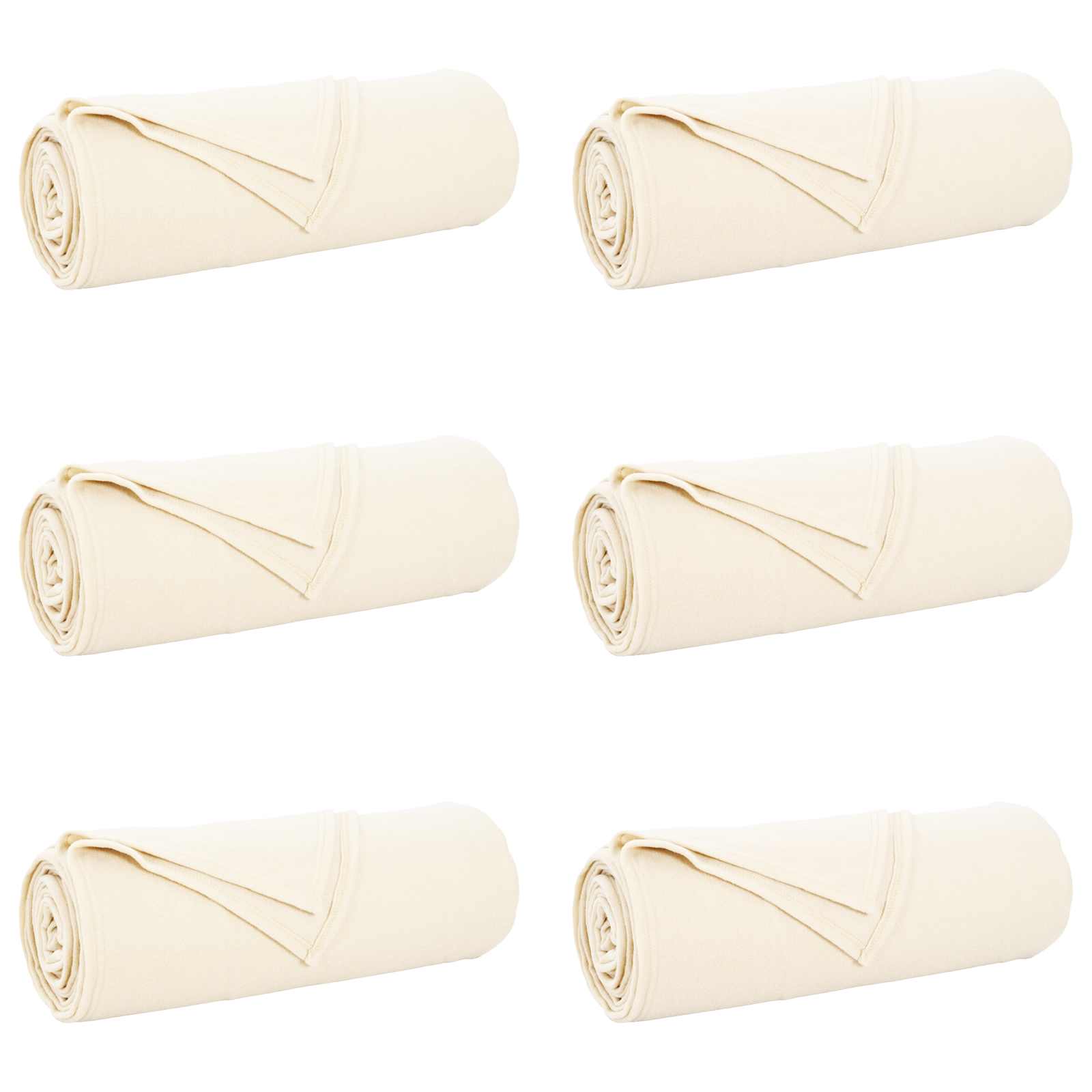Pokrivači za bacanje 6 pcs Krema 280 x 210 cm Runo