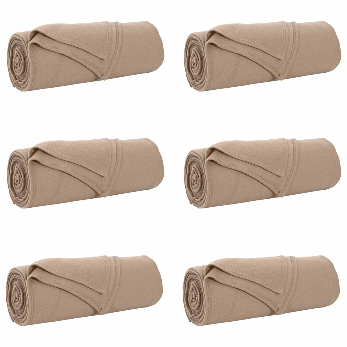 Pokrivači za bacanje 6 pcs Kamel 210 x 140 cm Runo