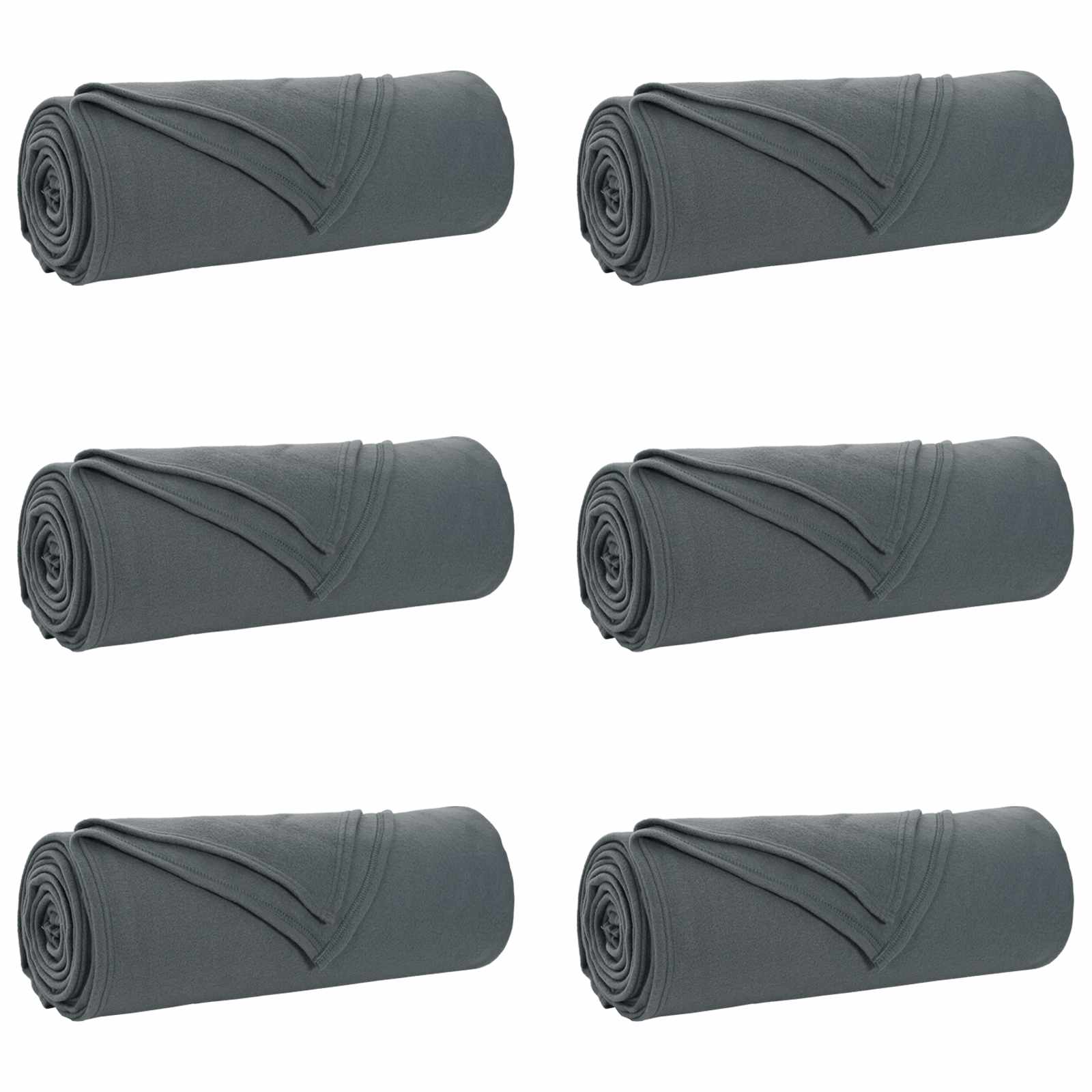 Pokrivači za bacanje 6 pcs Tamno siva 280 x 210 cm Runo