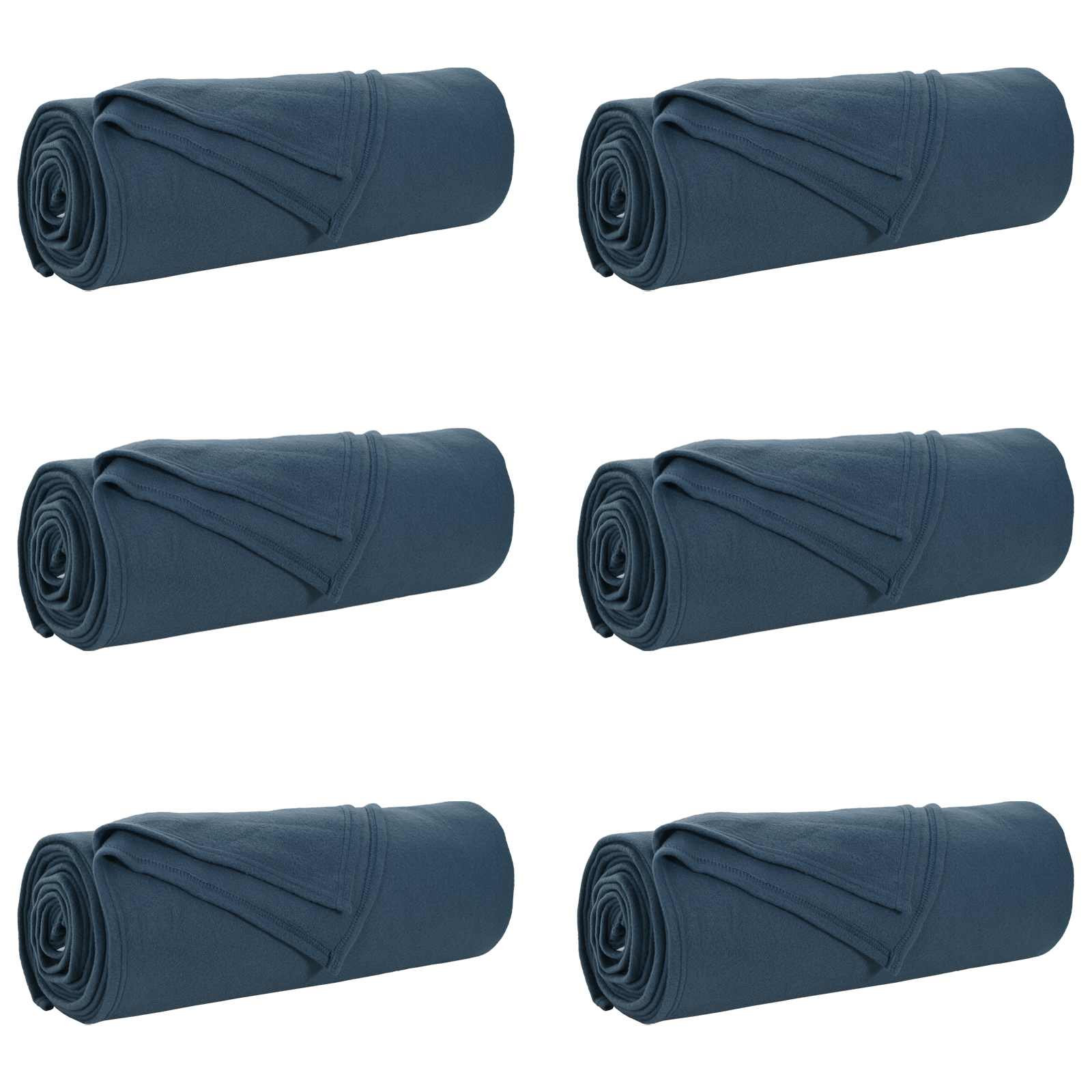 Pokrivači za bacanje 6 pcs Mornarsko plava 280 x 210 cm Runo