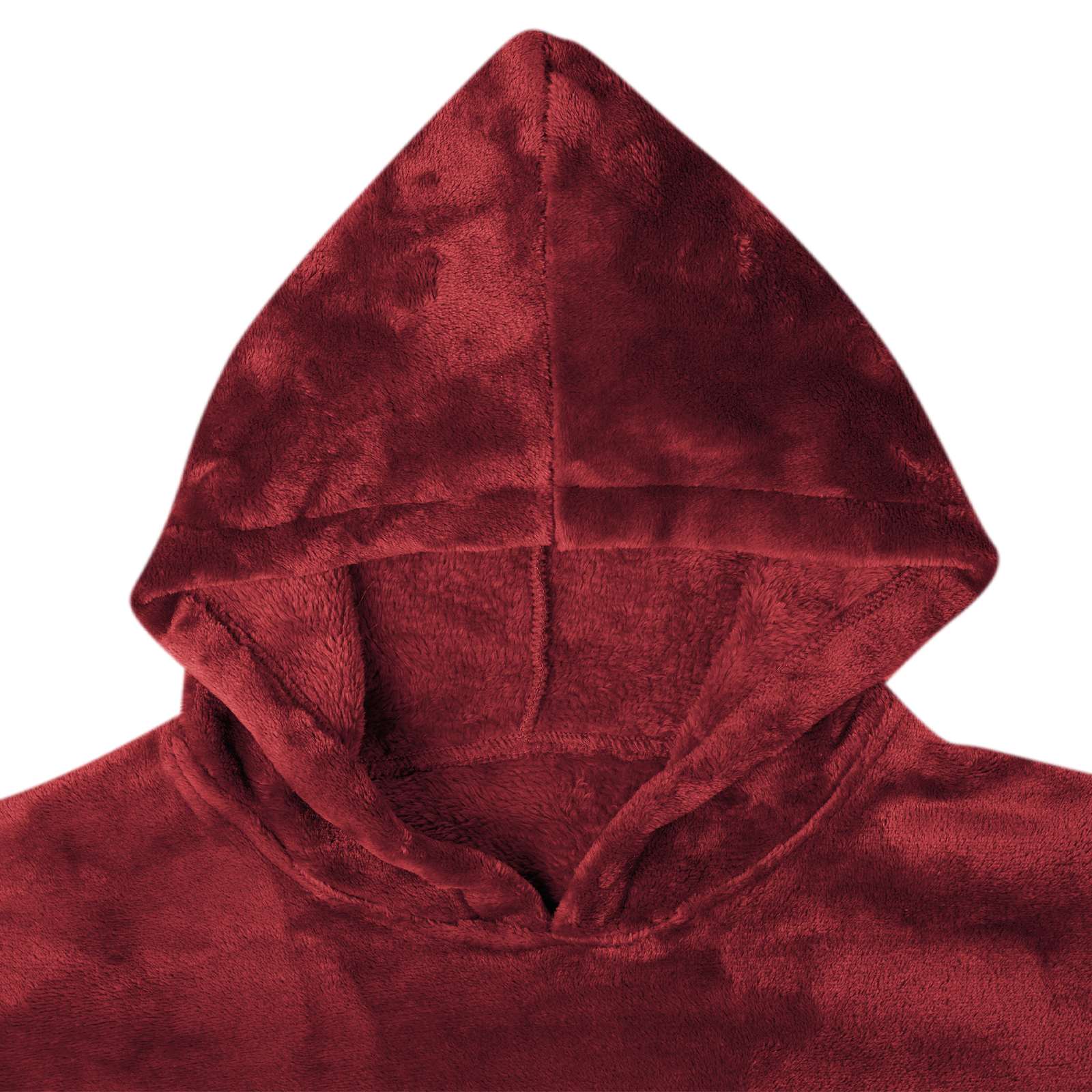 Deka majica s kapuljačom Bordeaux Crvena l Flanel