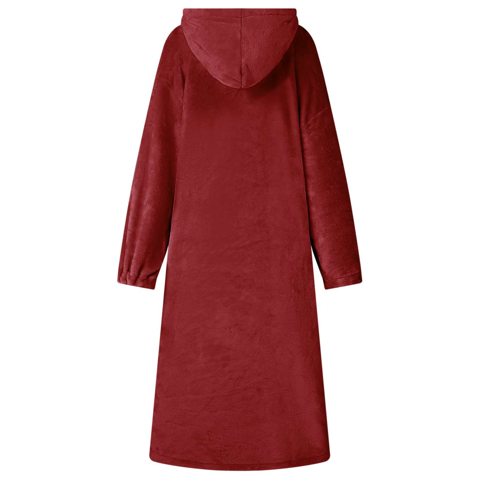 Deka majica s kapuljačom Bordeaux Crvena l Flanel
