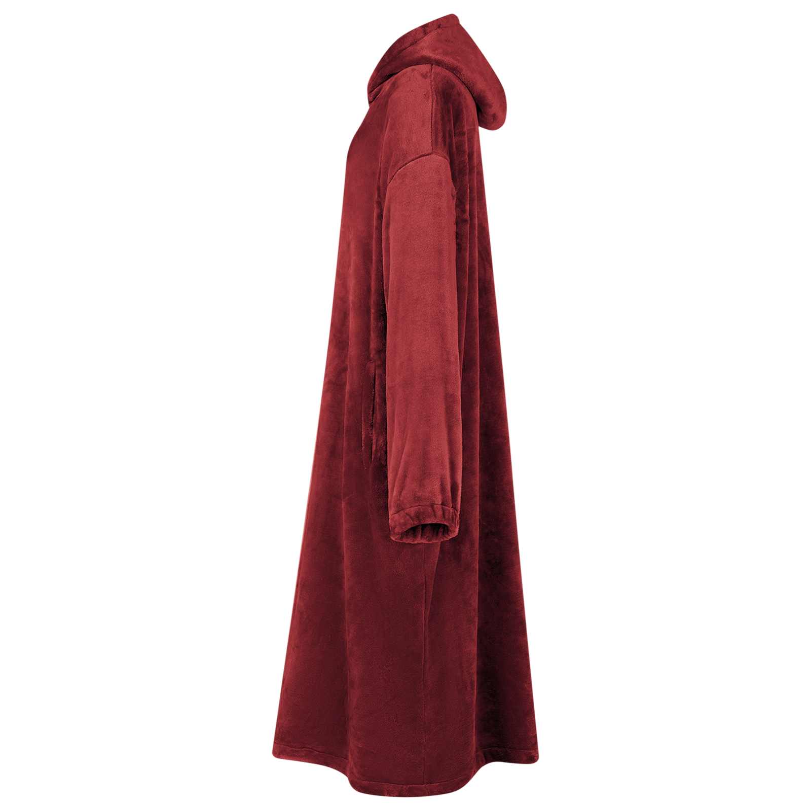 Deka majica s kapuljačom Bordeaux Crvena l Flanel