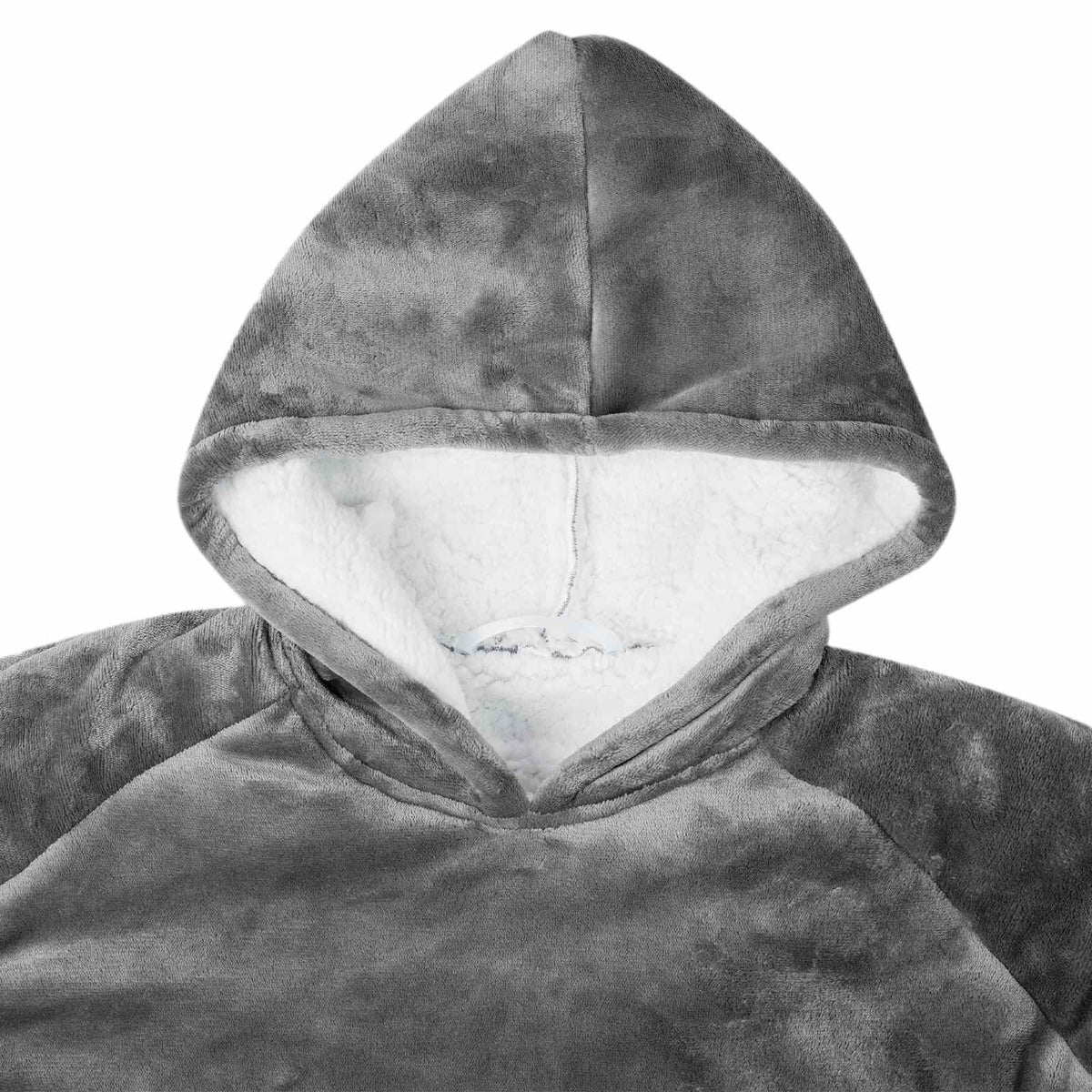 Deka majica s kapuljačom Tamno siva M Flis i flanel