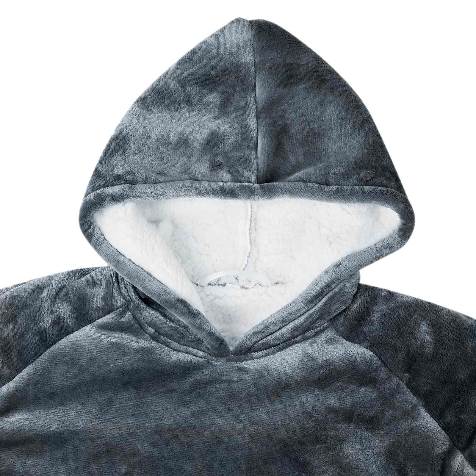 Deka majica s kapuljačom Mornarsko plava M Flis i flanel