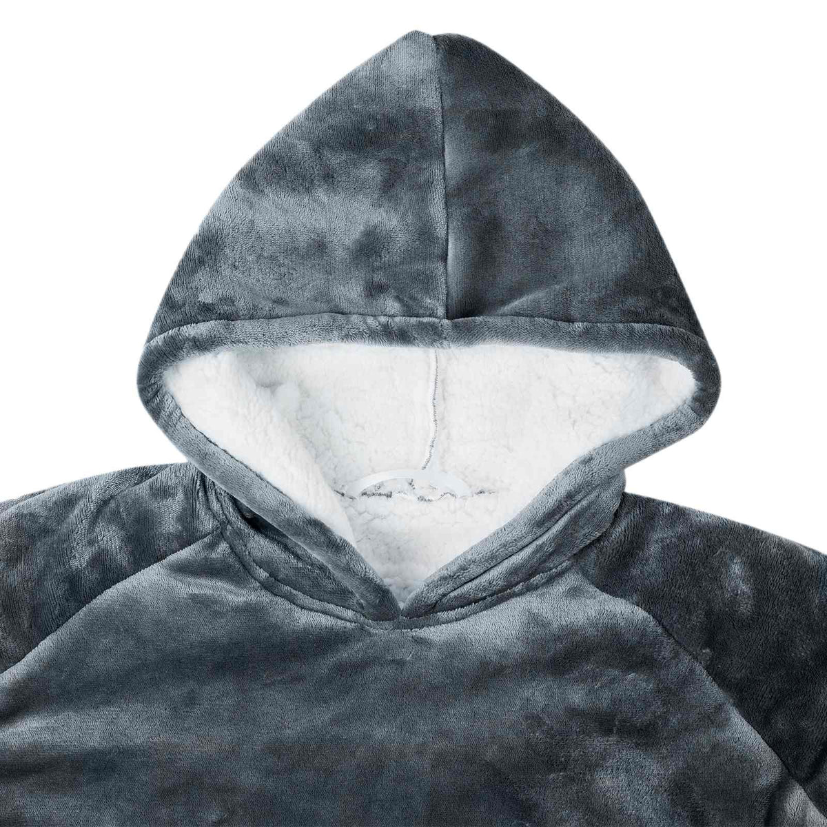 Deka majica s kapuljačom Mornarsko plava L Flis i flanel